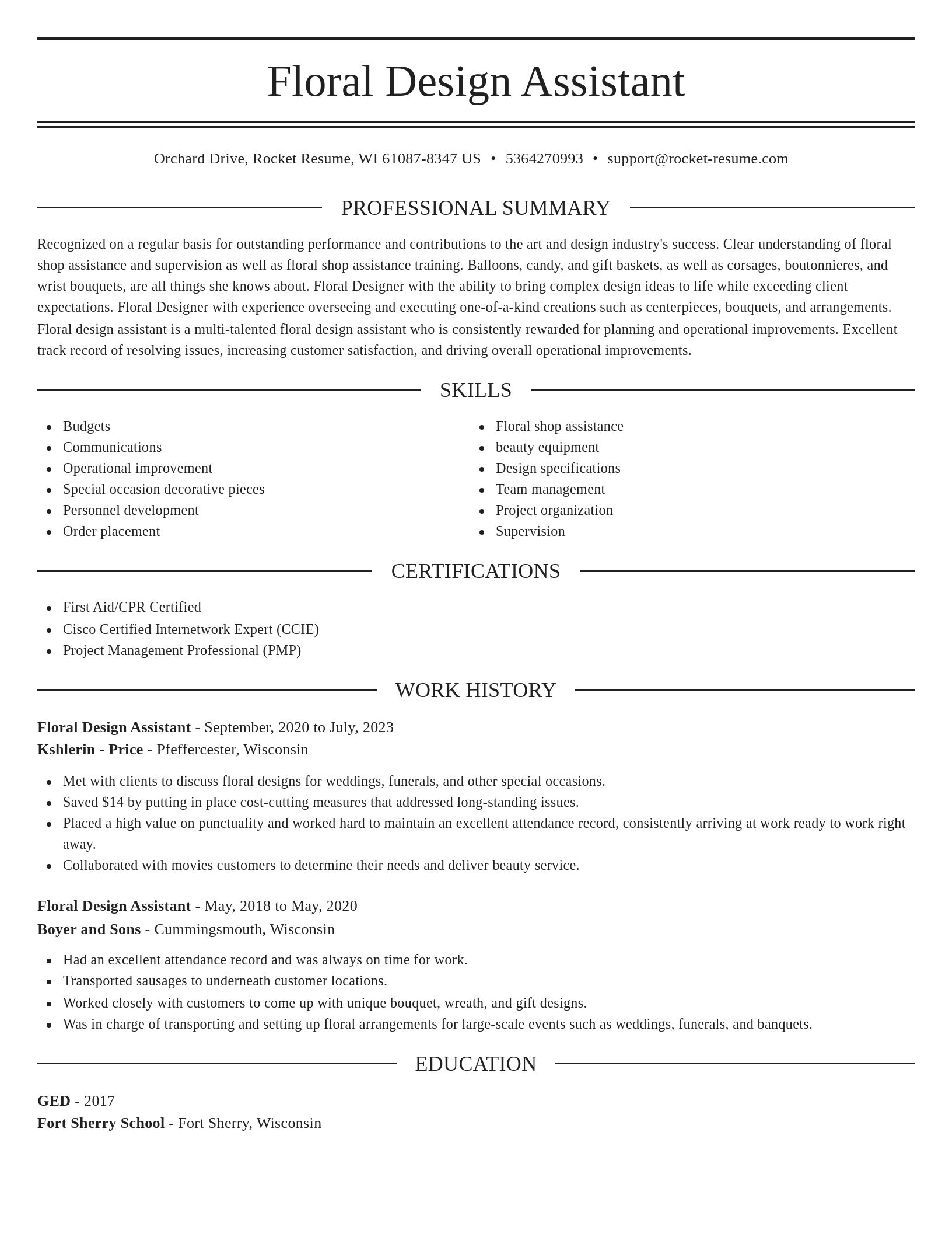 Elegant resume template