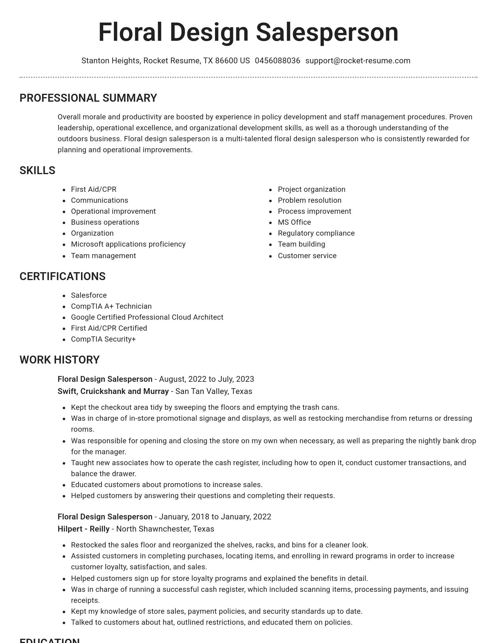 Brilliant resume template