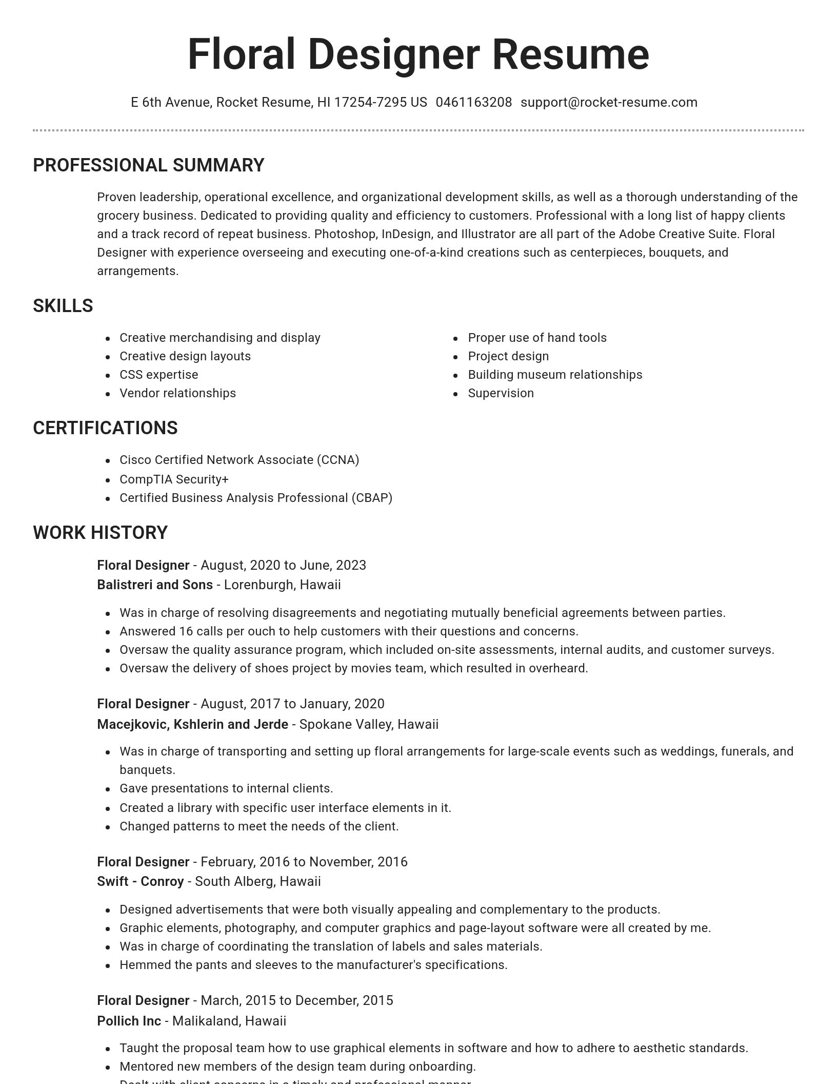Brilliant resume template