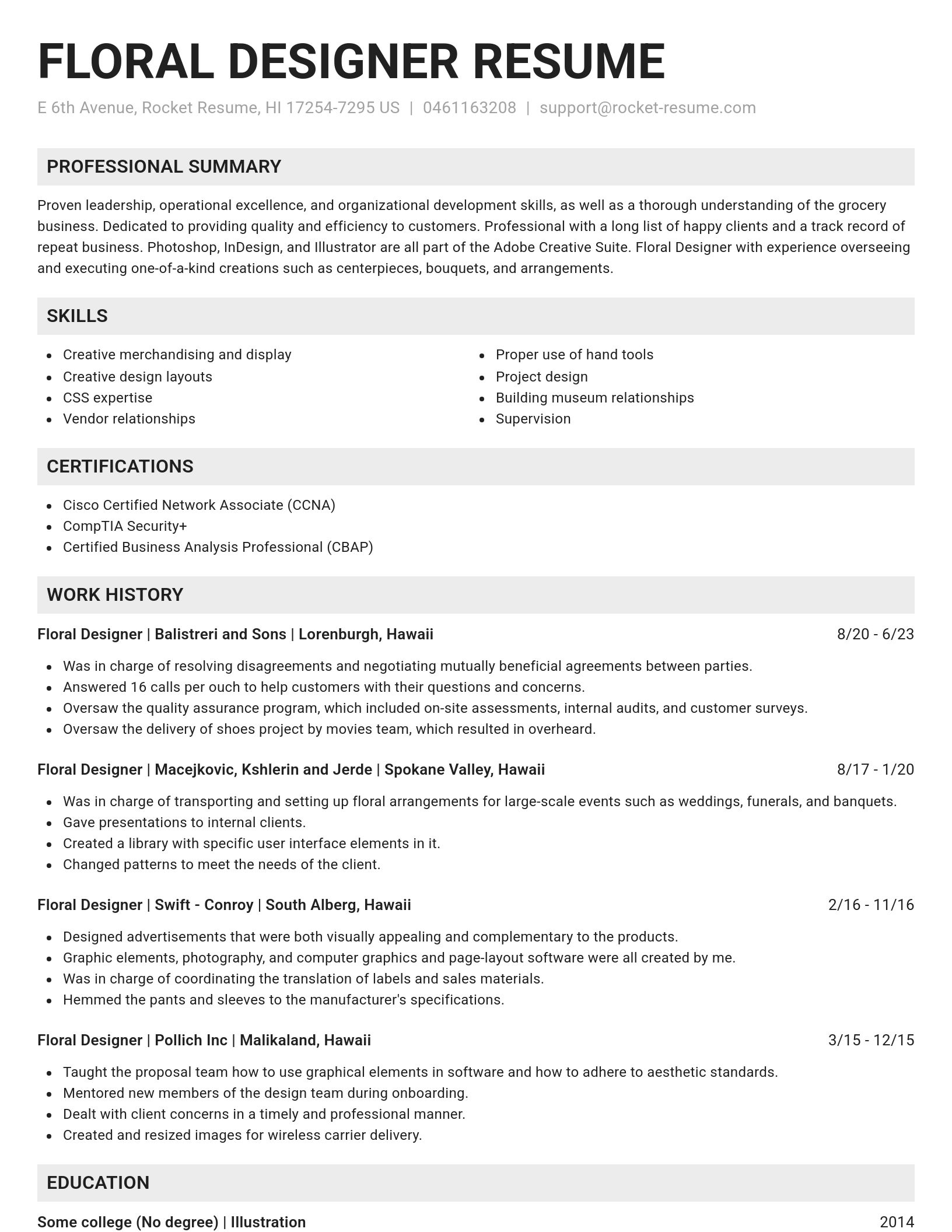 Genius resume template