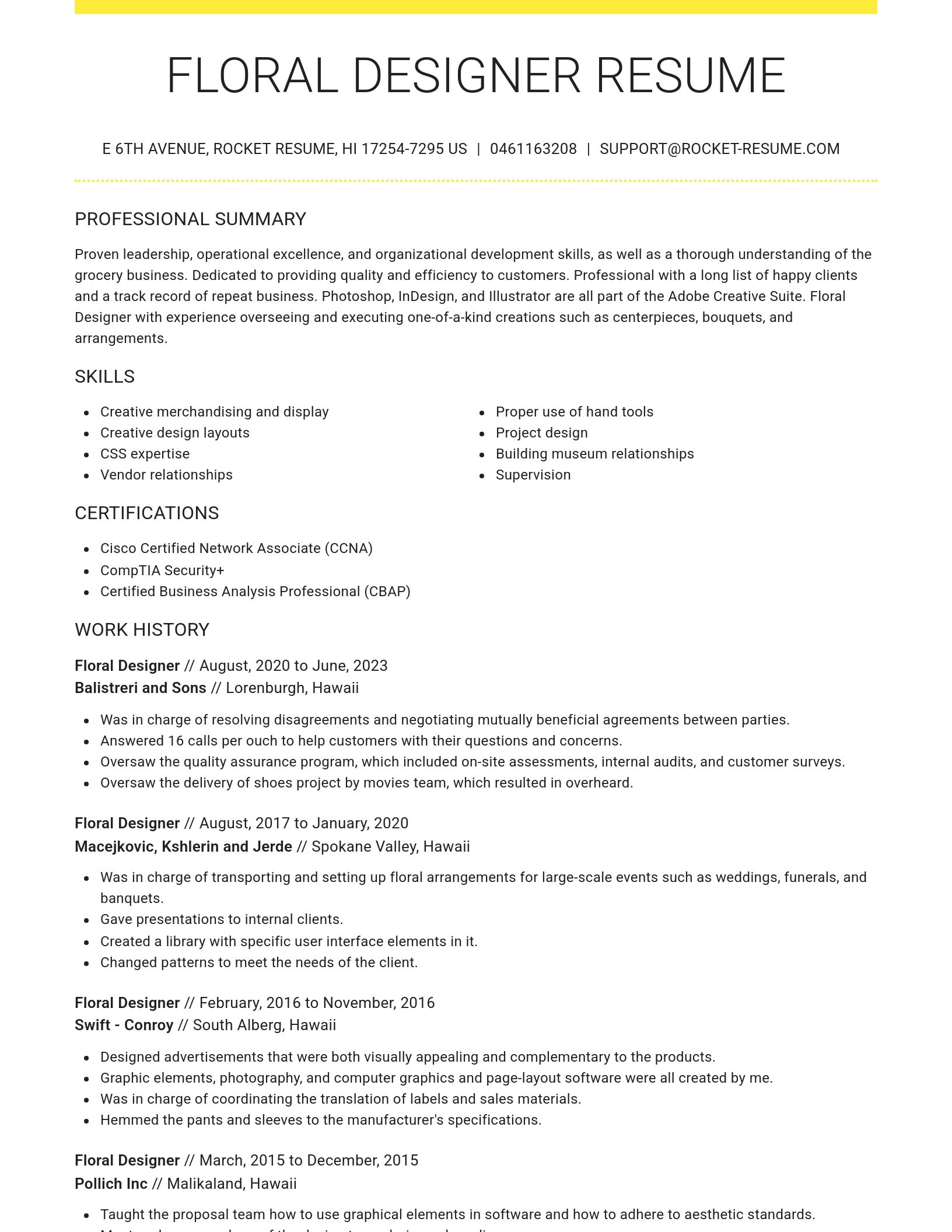 Grand resume template