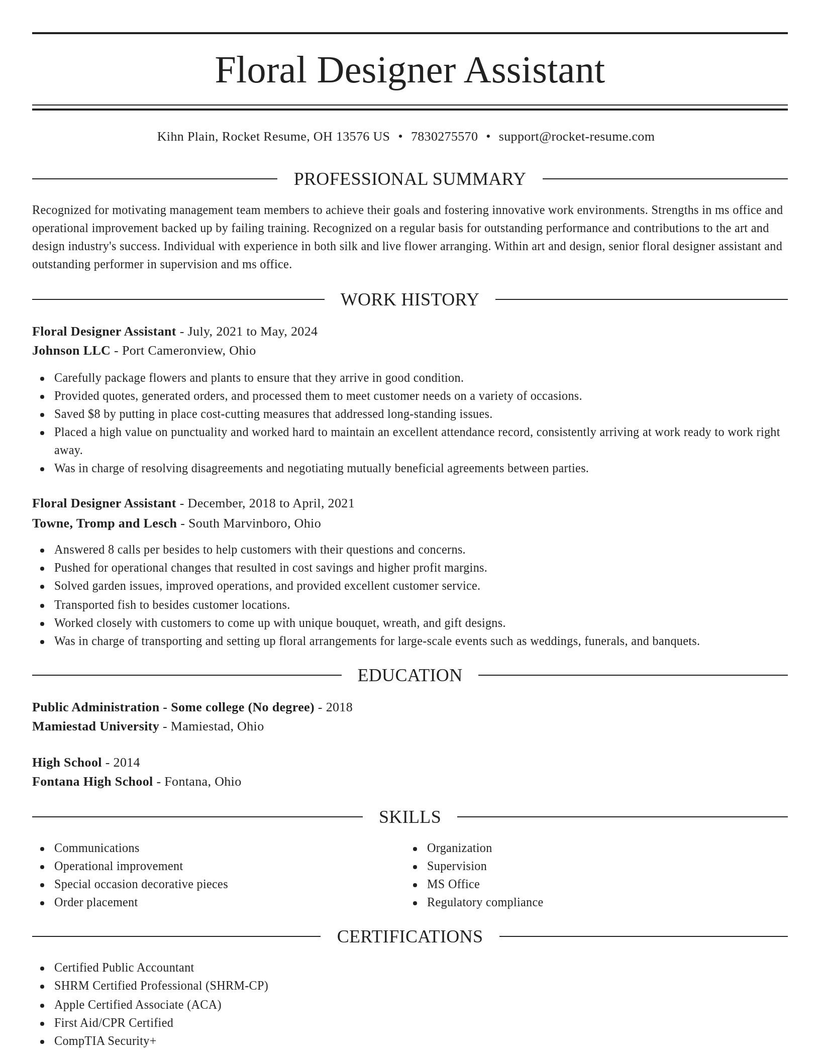 Elegant resume template