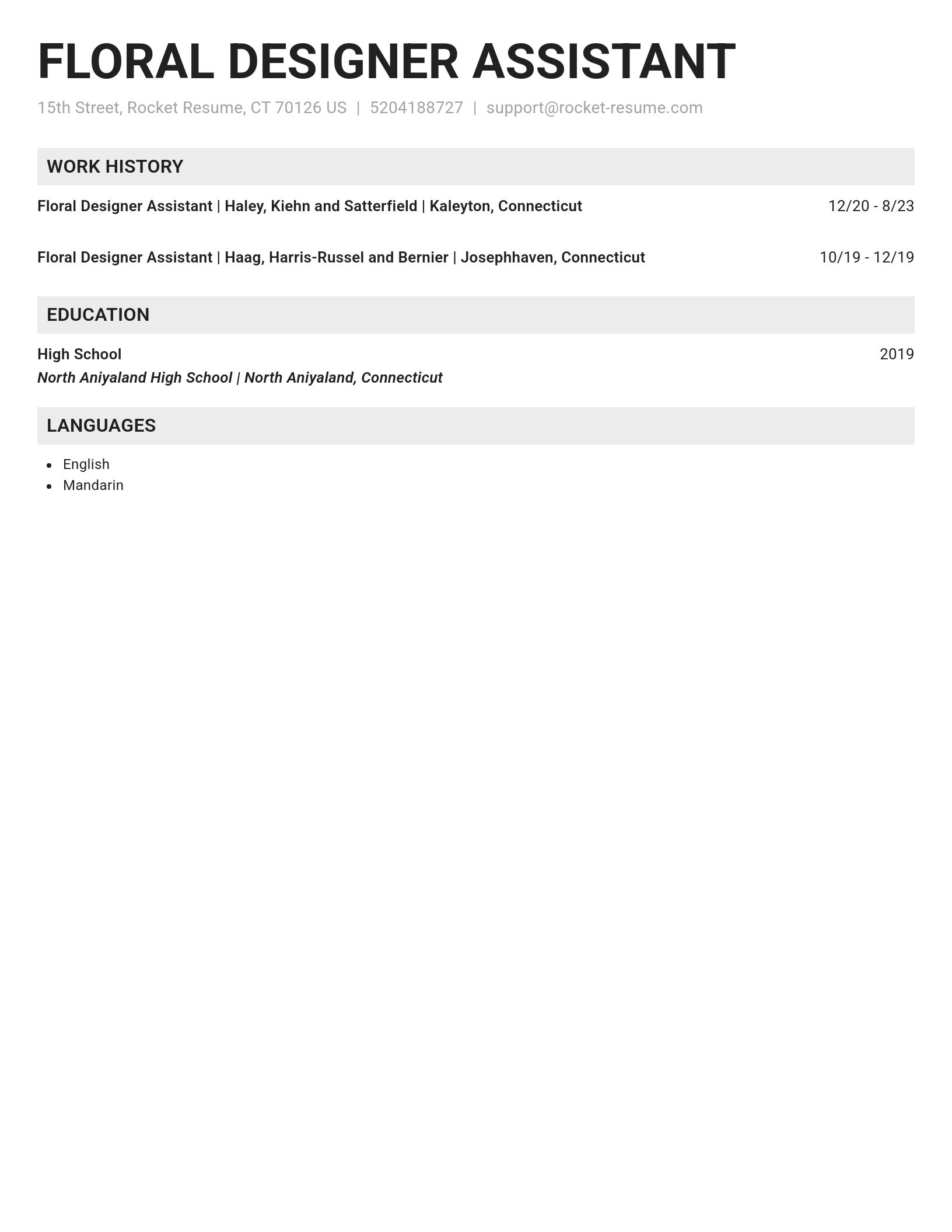 Genius resume template
