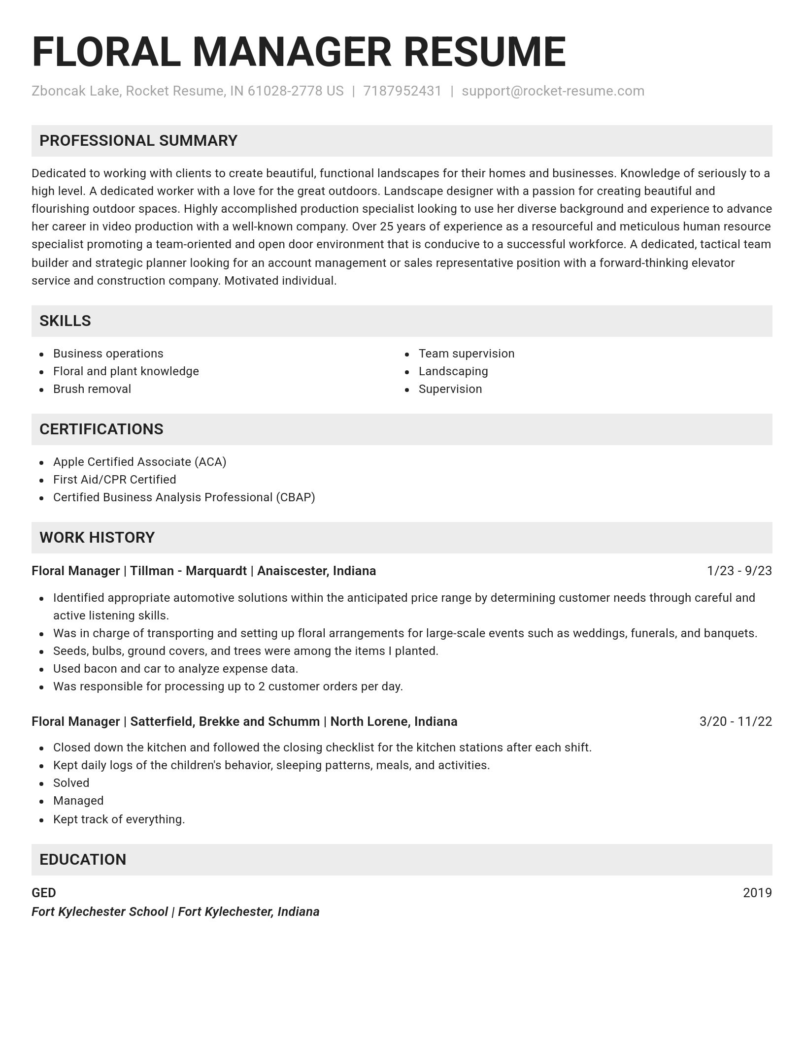 Genius resume template