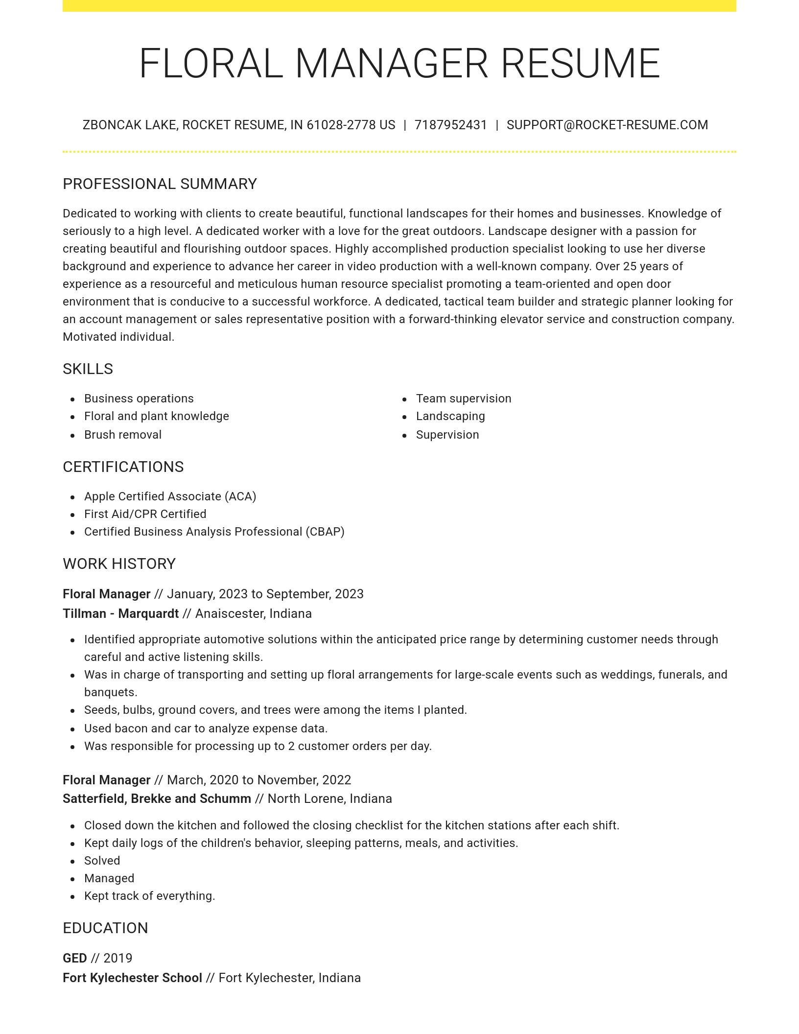Grand resume template