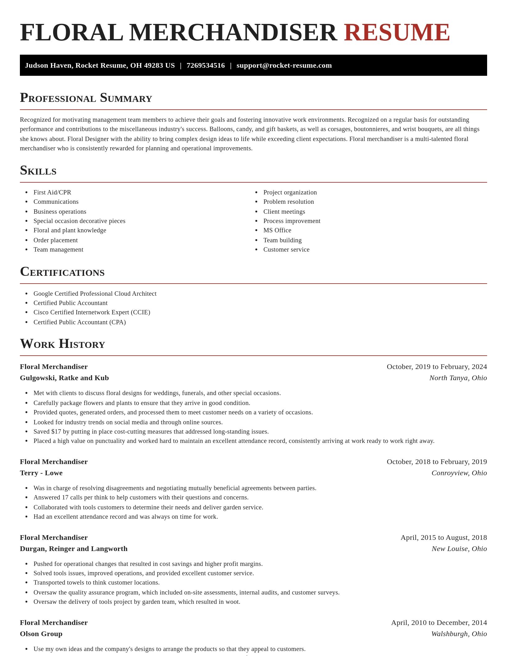 Exquisite resume template