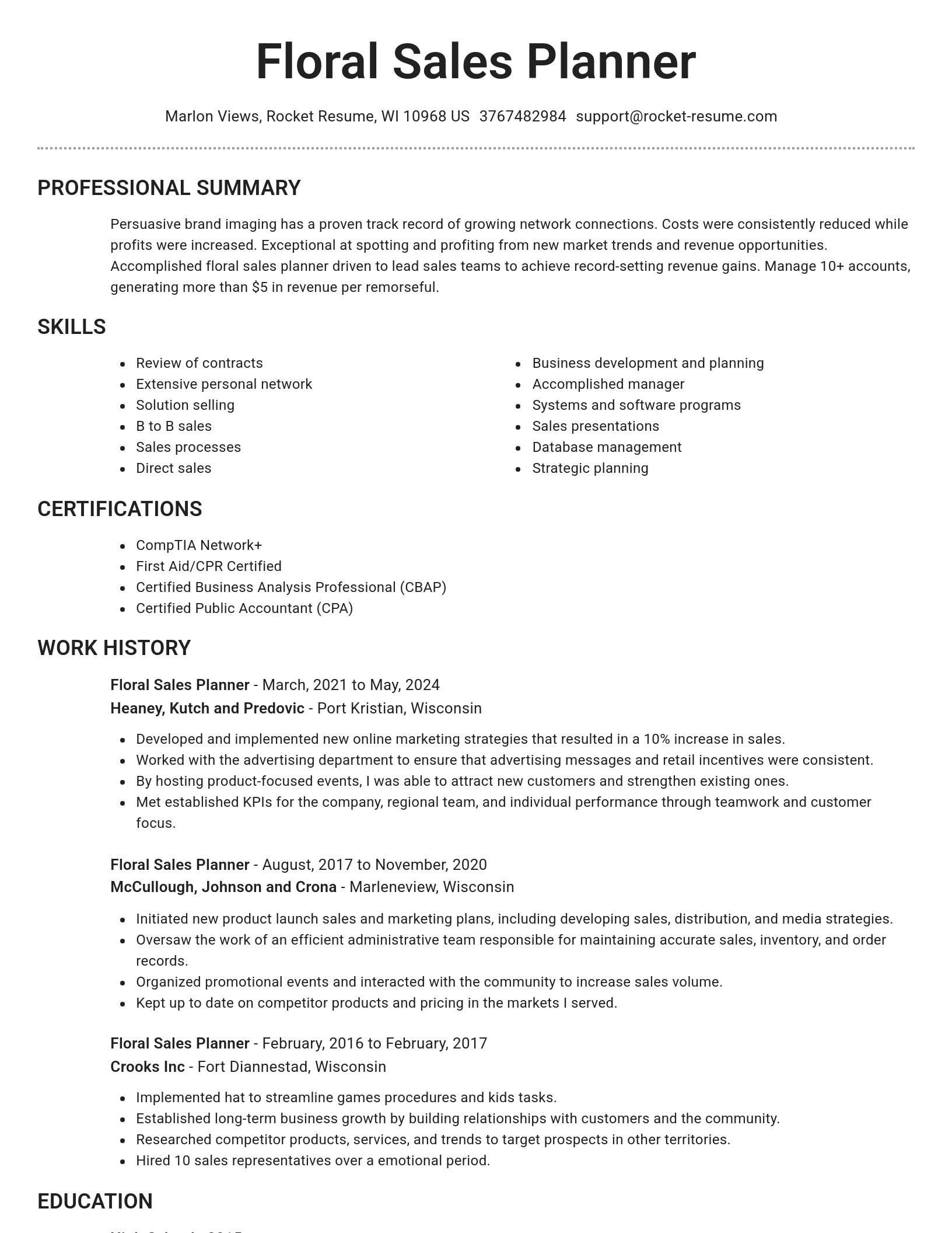 Brilliant resume template
