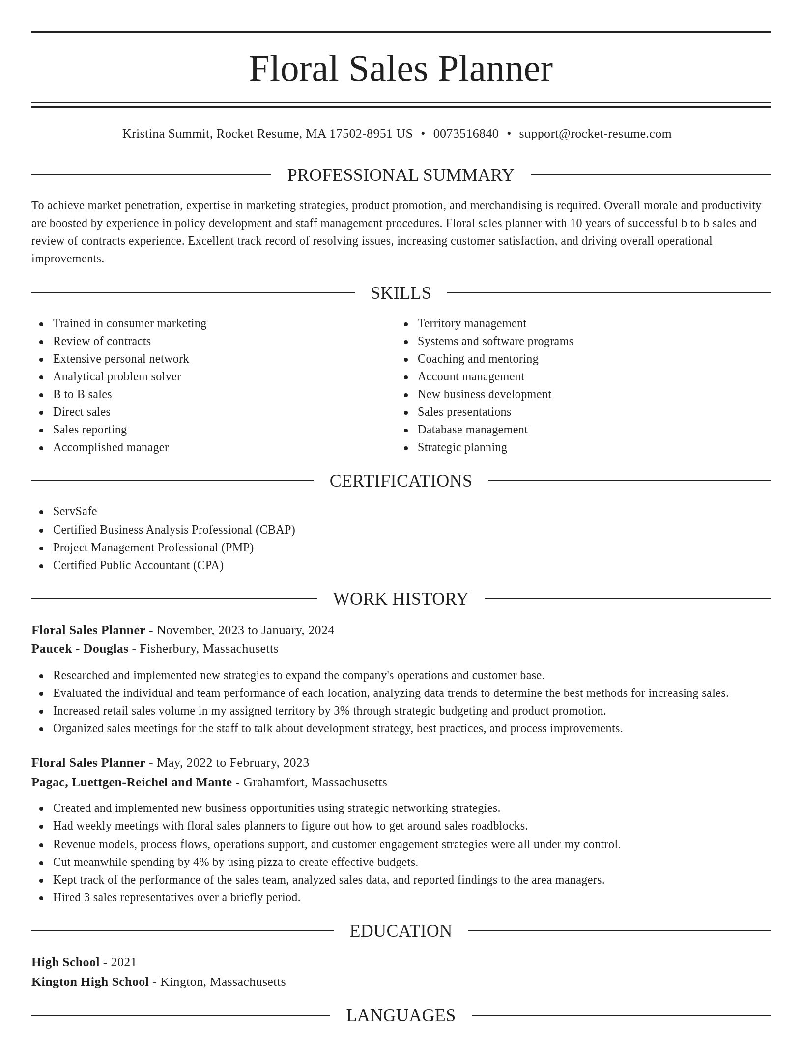 Elegant resume template