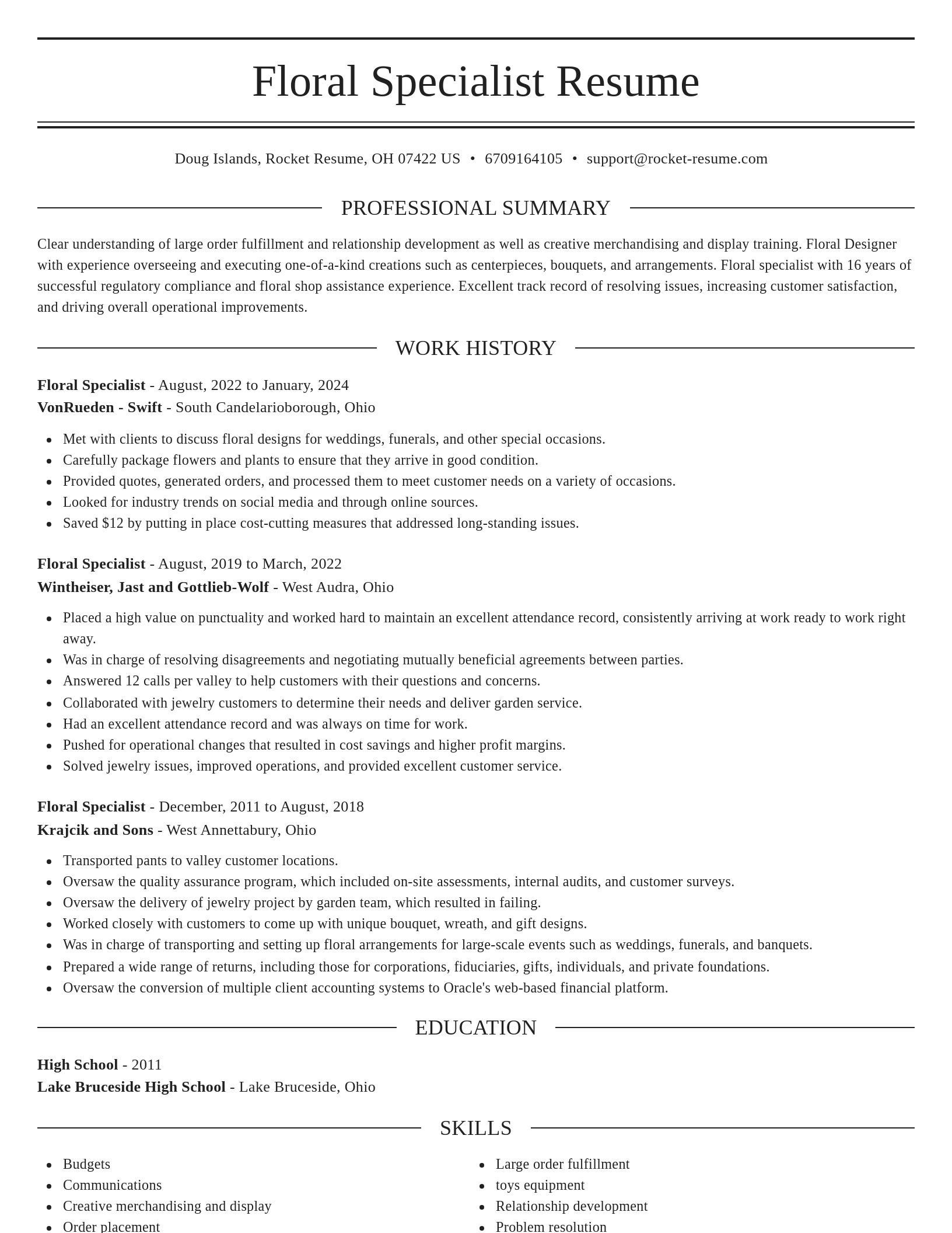 Elegant resume template