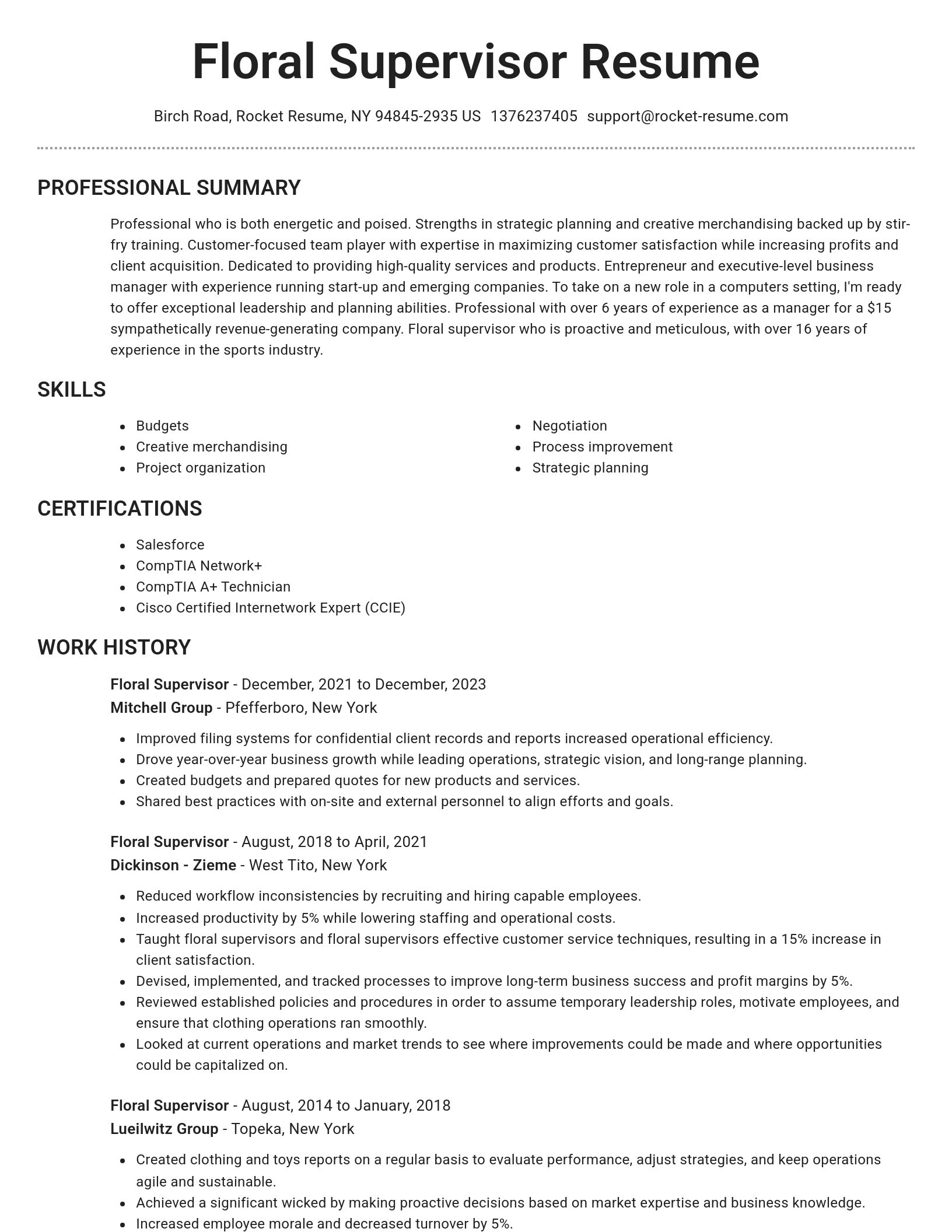 Brilliant resume template