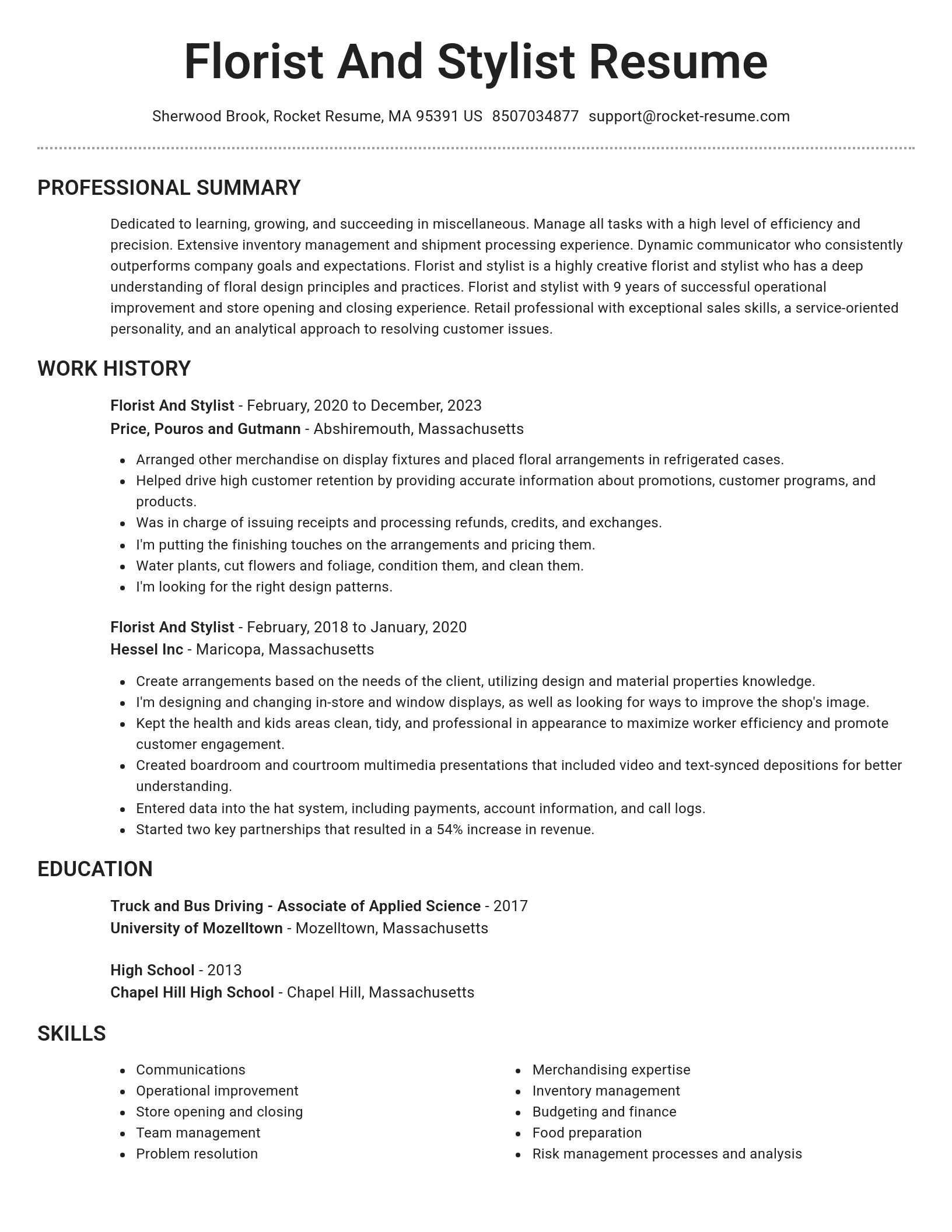 Brilliant resume template