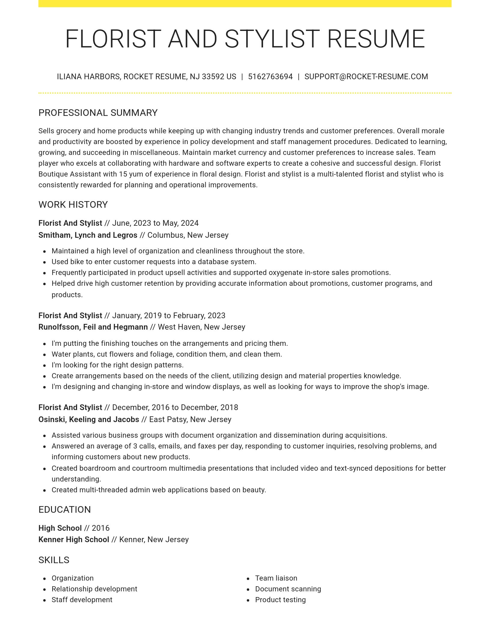 Grand resume template