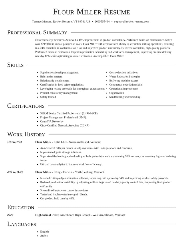 Director resume template