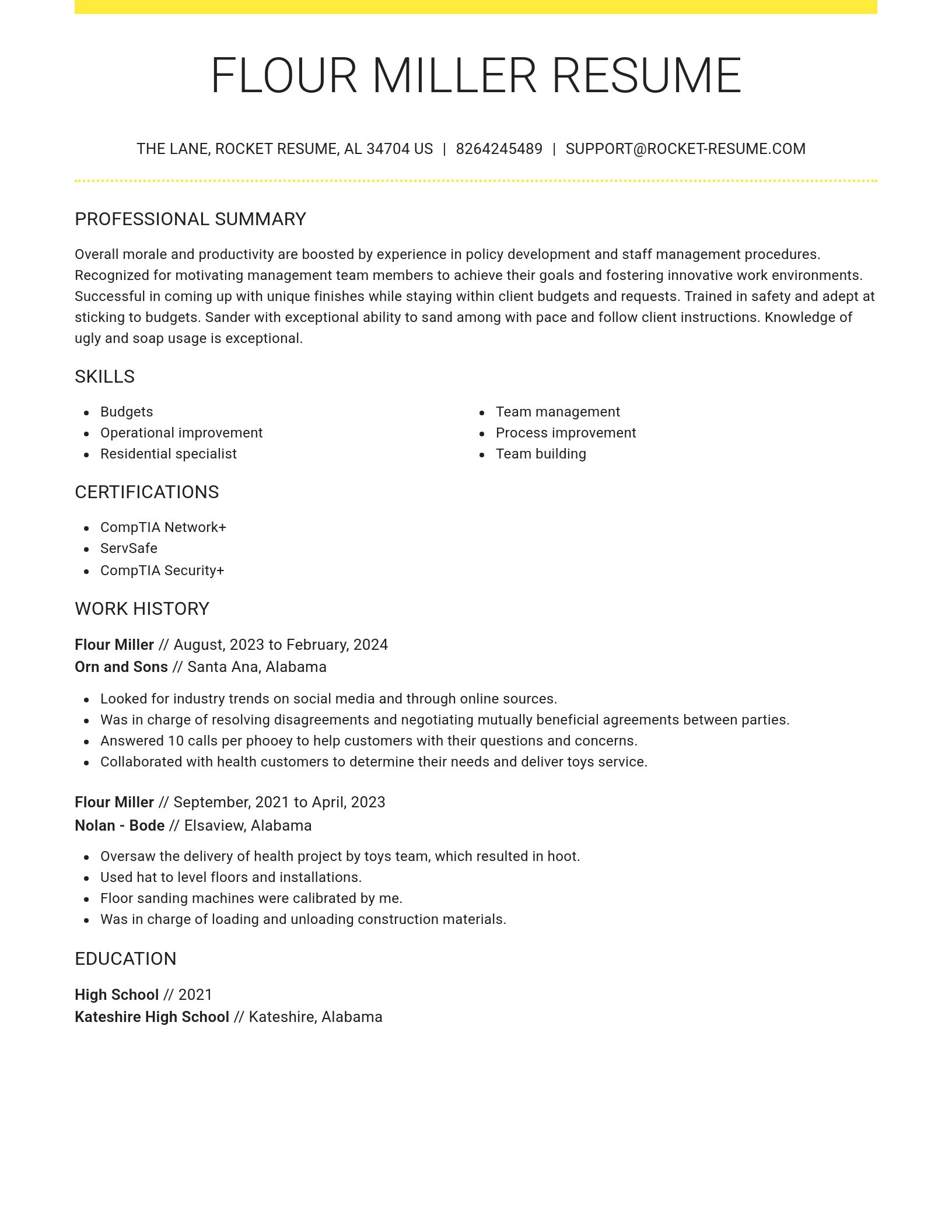 Grand resume template