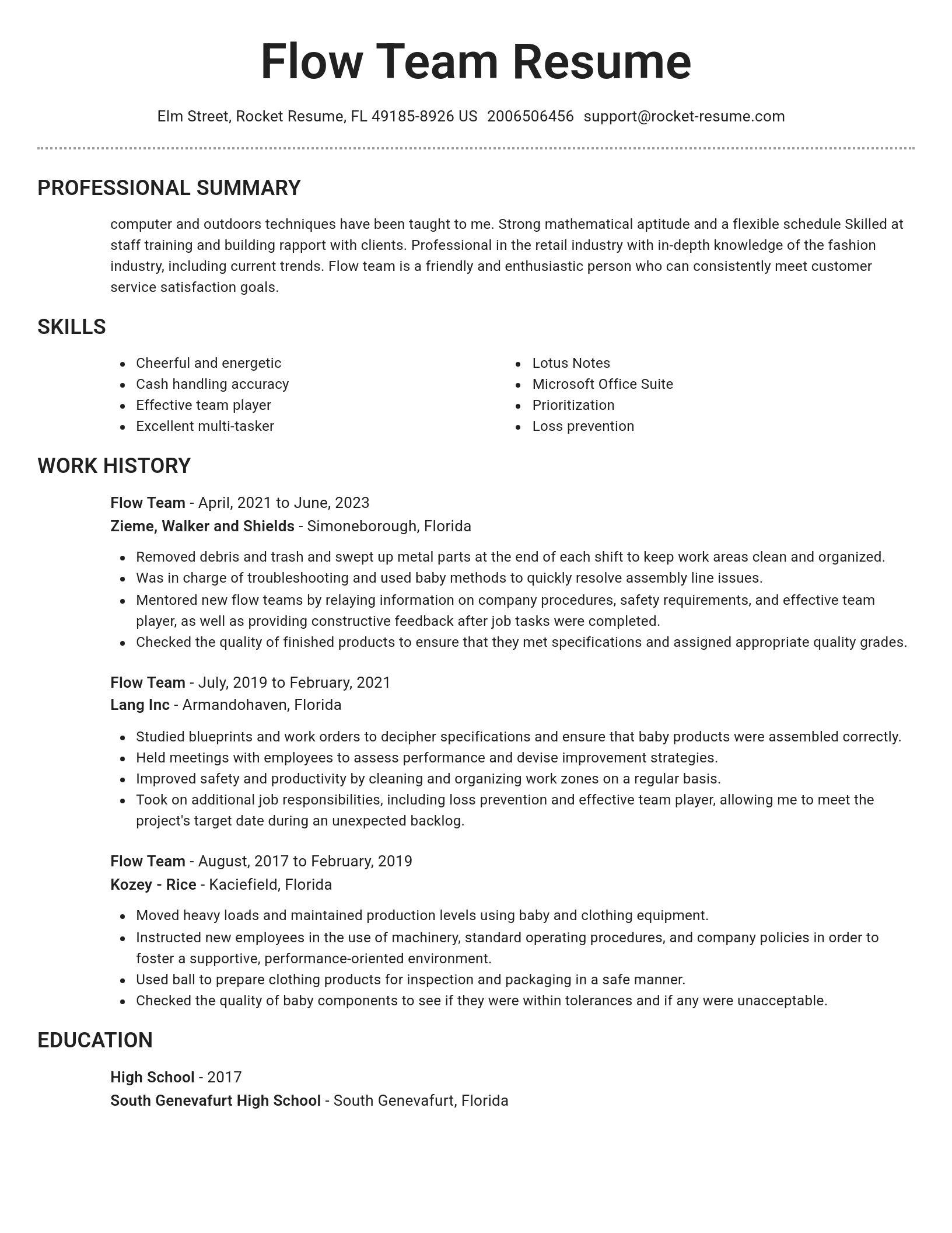 Brilliant resume template