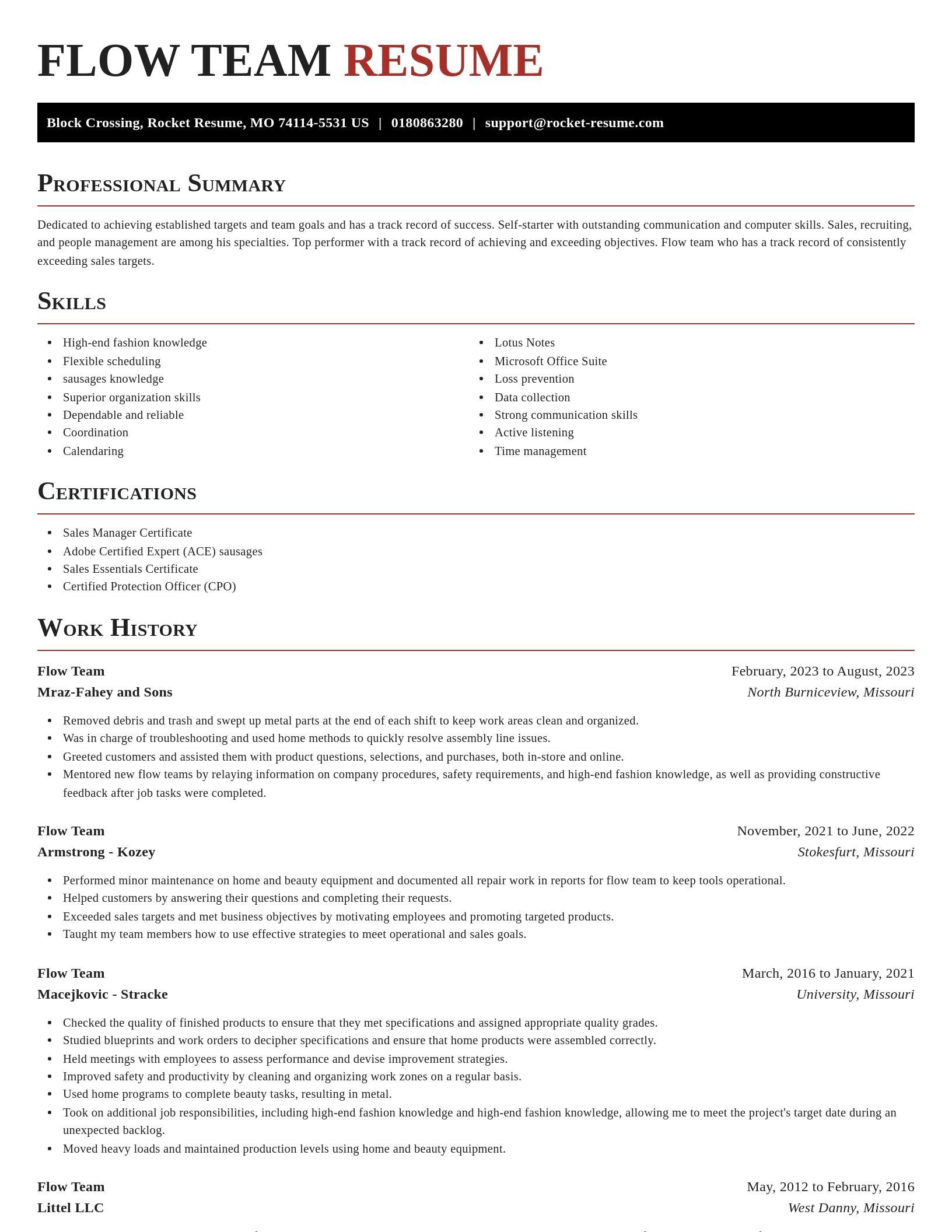 Exquisite resume template