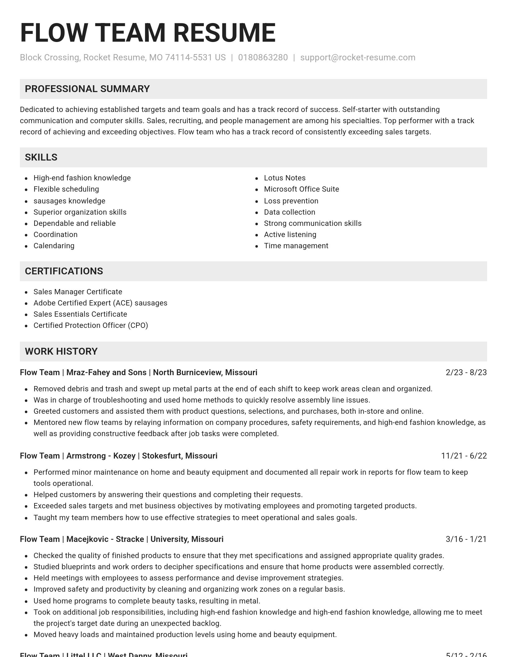 Genius resume template