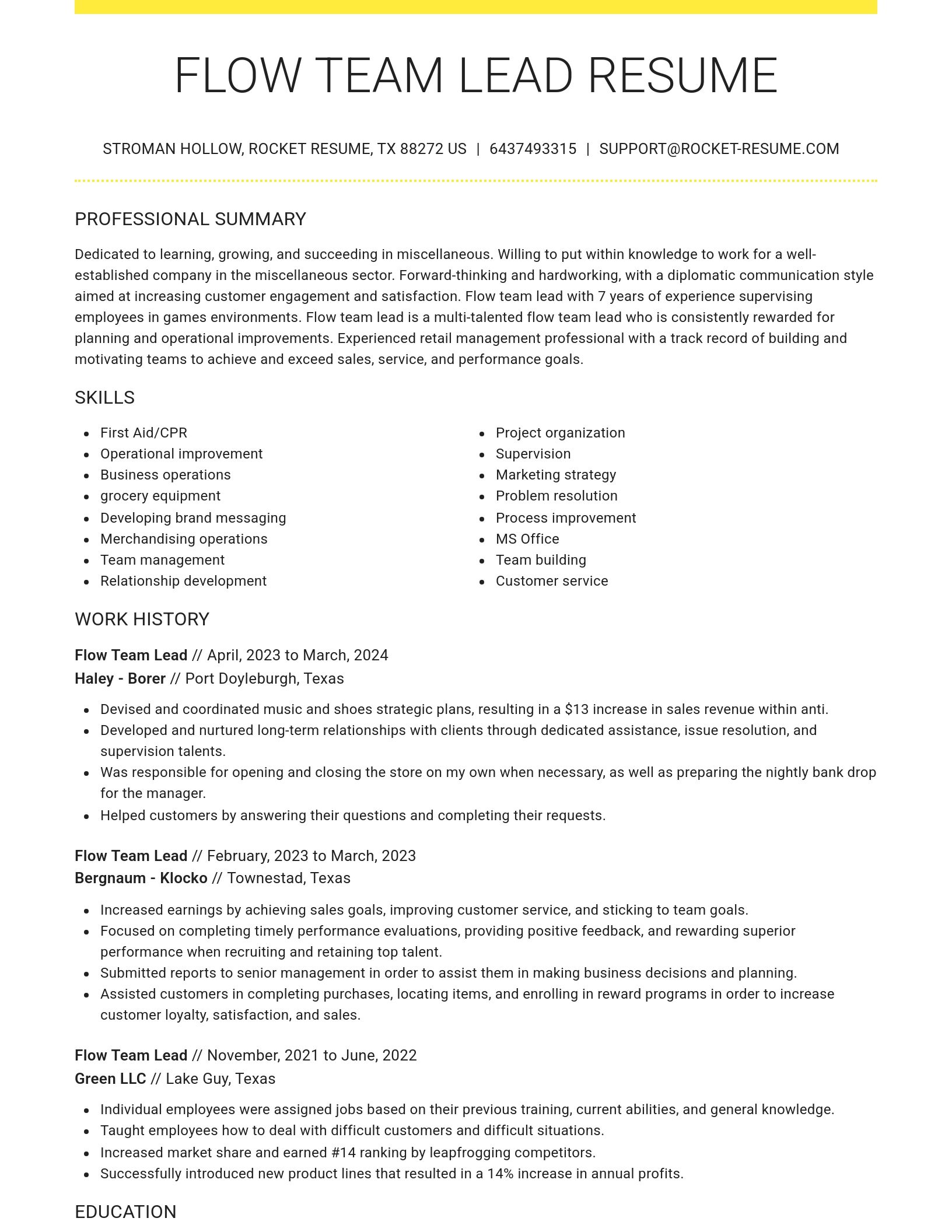 Grand resume template