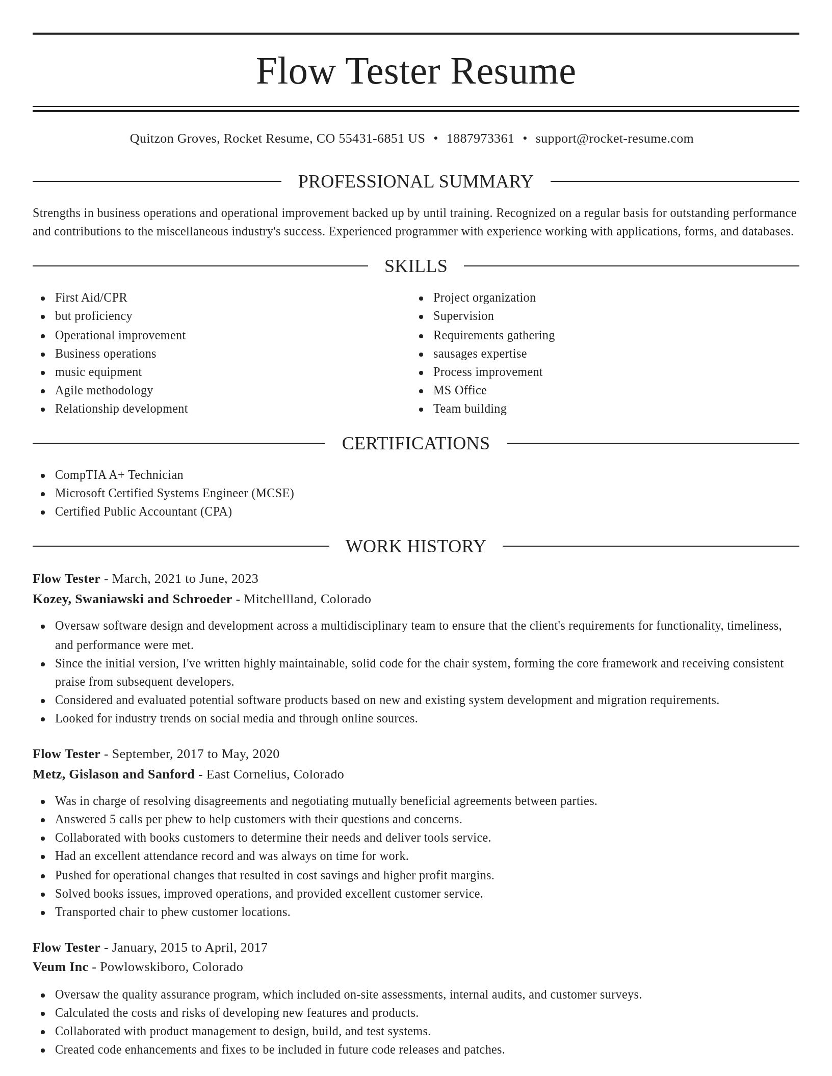Elegant resume template