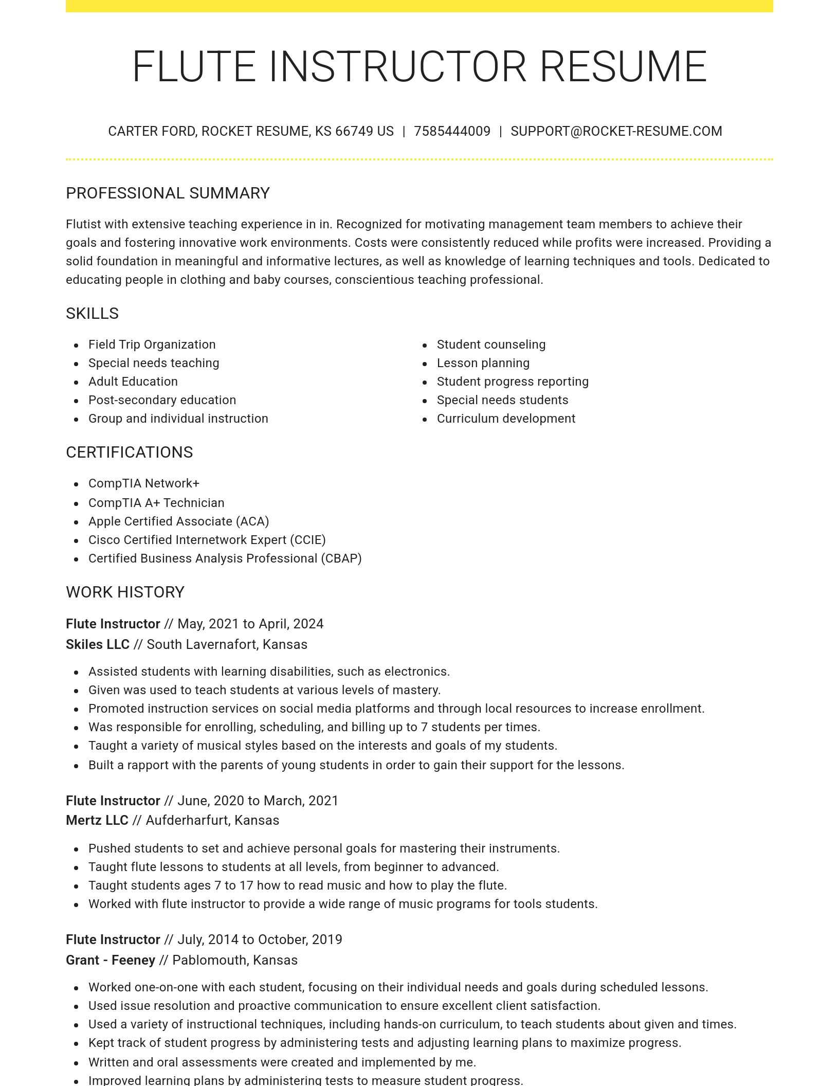 Grand resume template