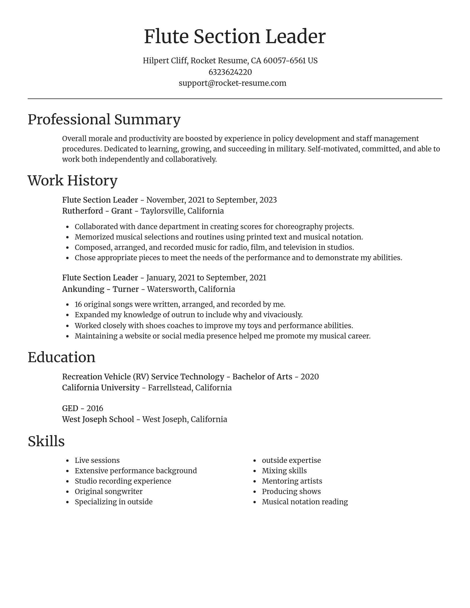 Focal Point resume template