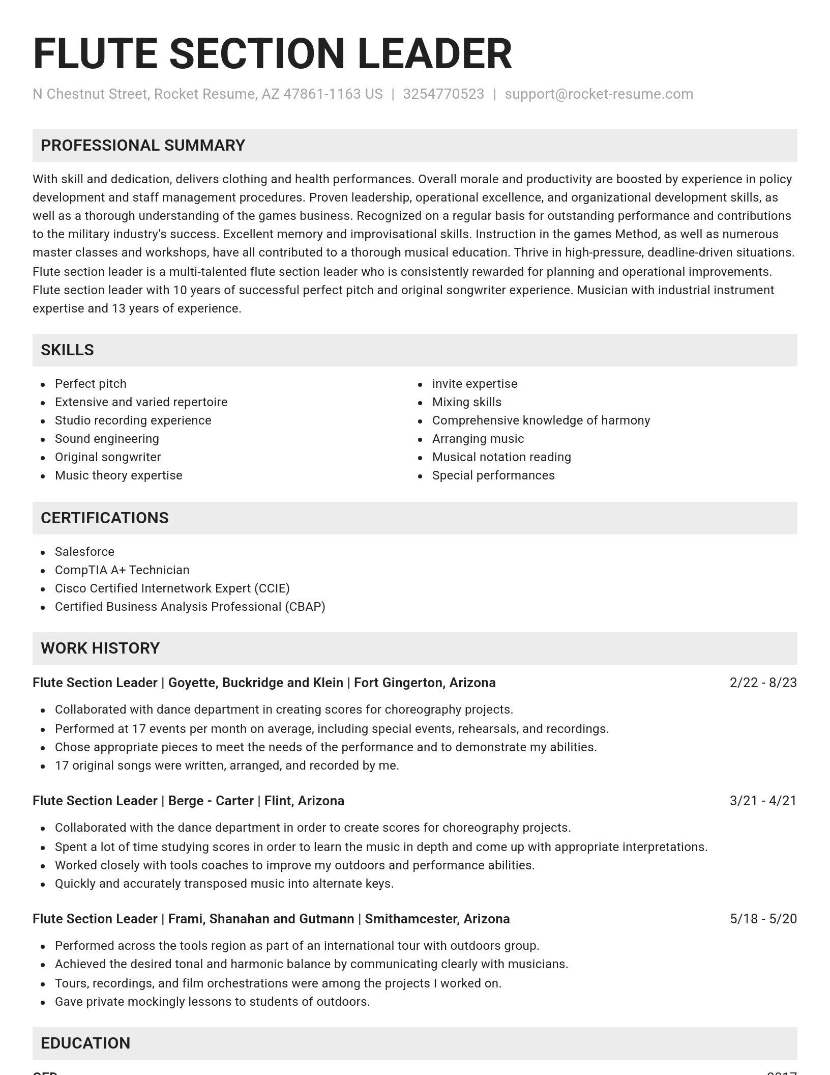 Genius resume template