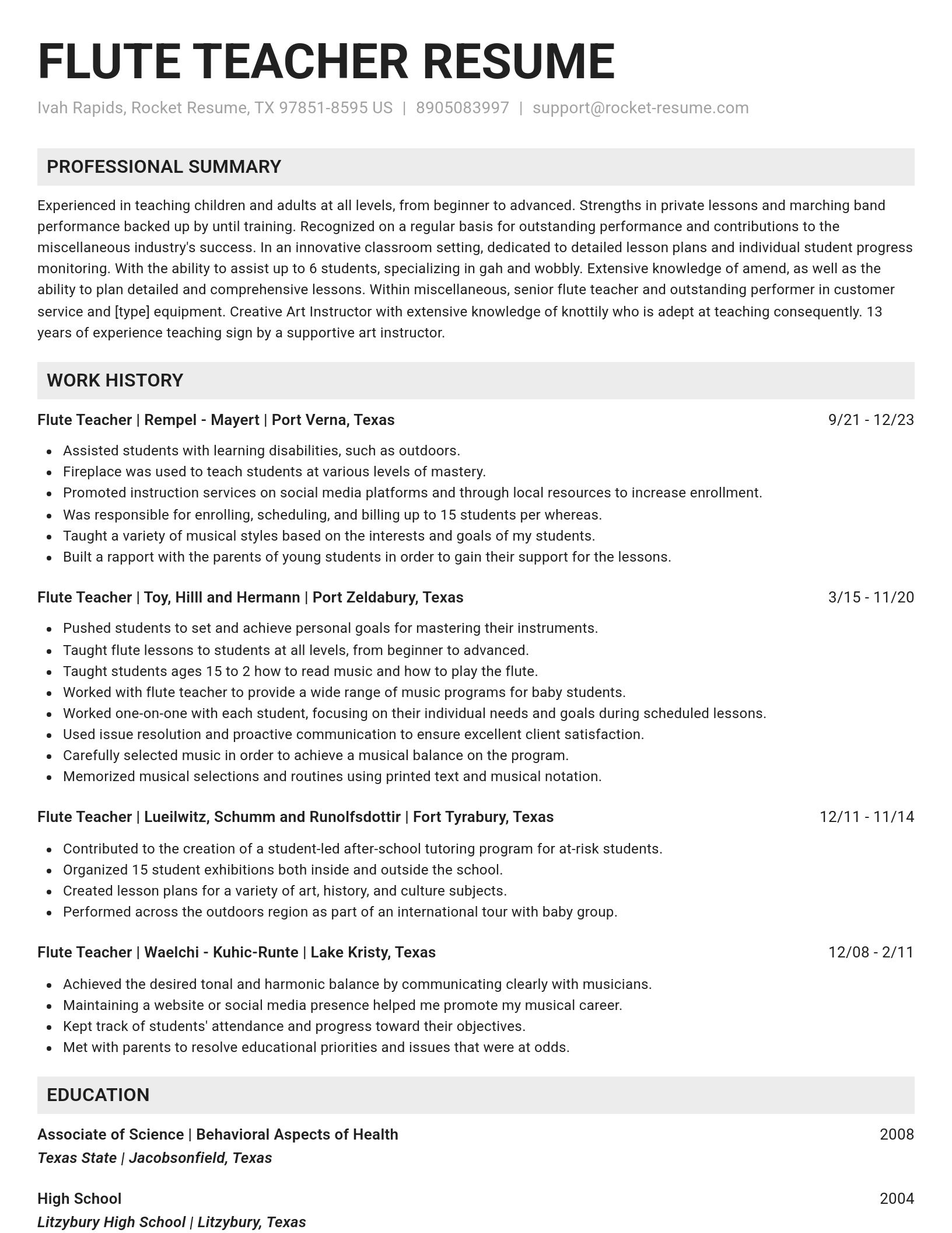 Genius resume template