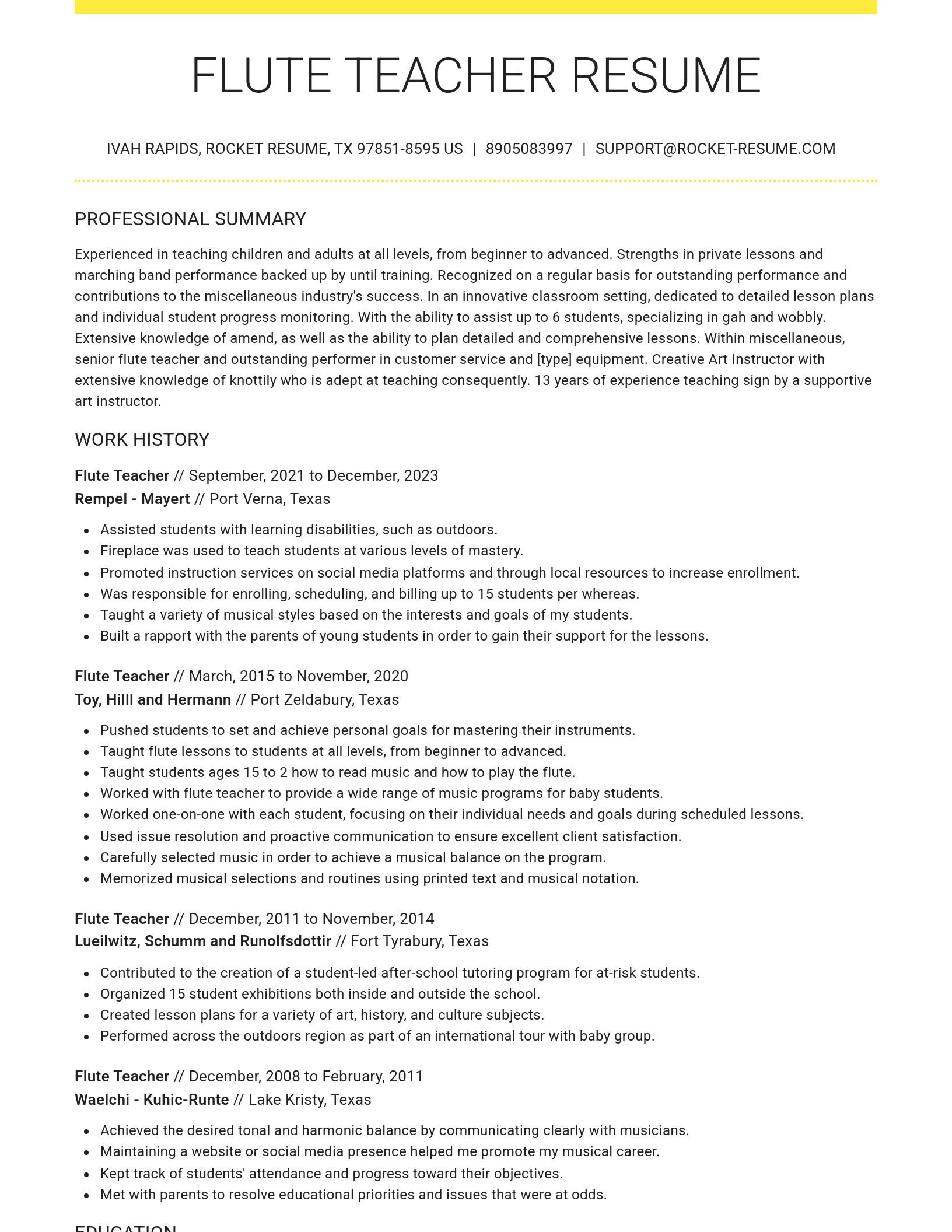 Grand resume template