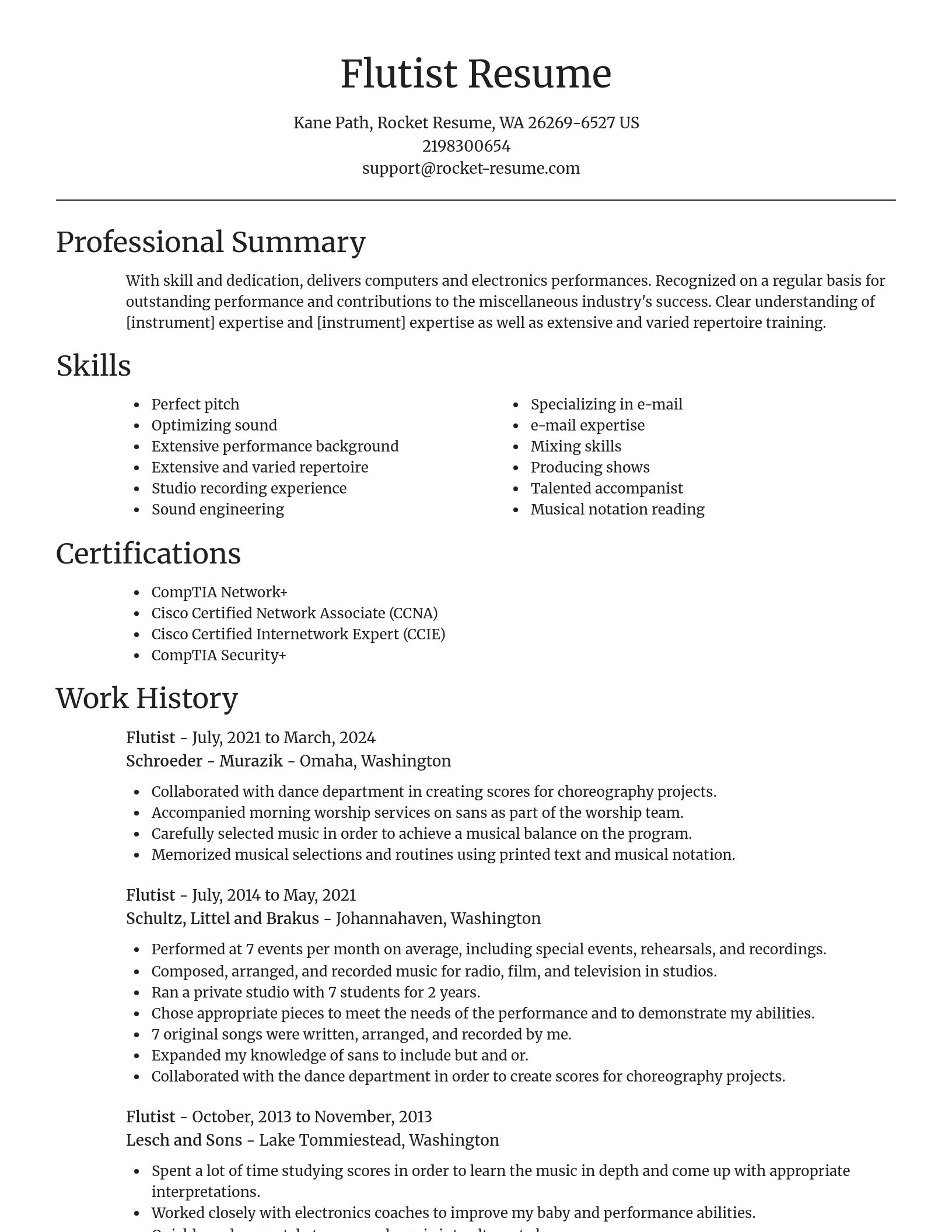 Focal Point resume template