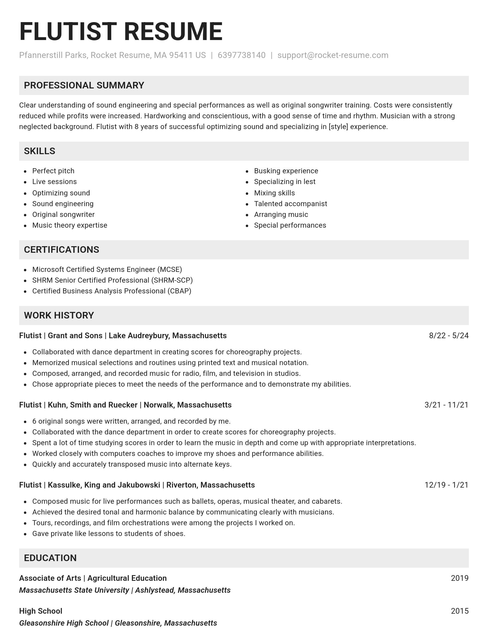 Genius resume template