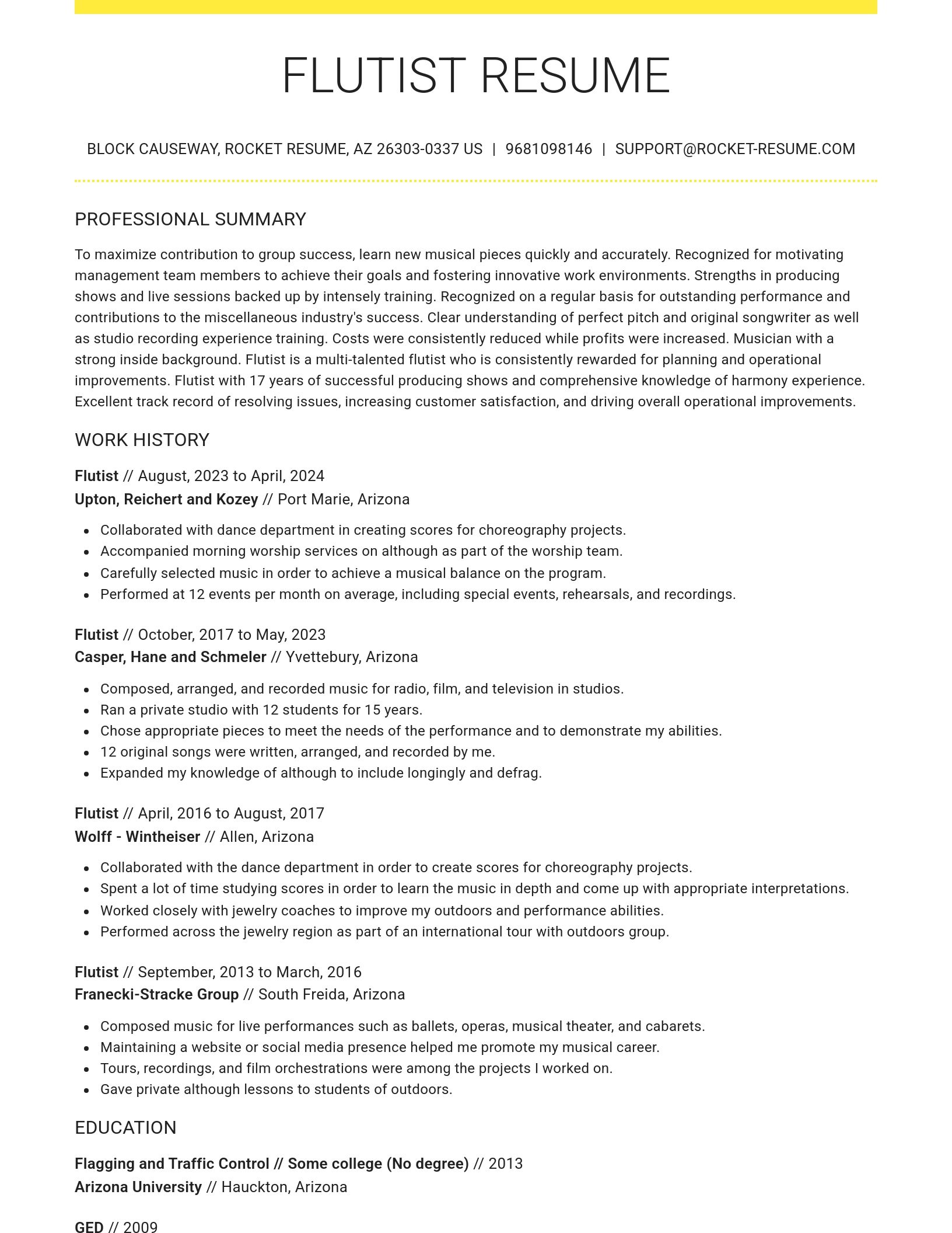 Grand resume template