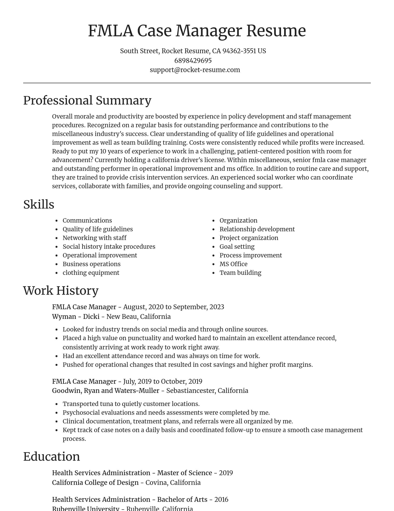 Focal Point resume template