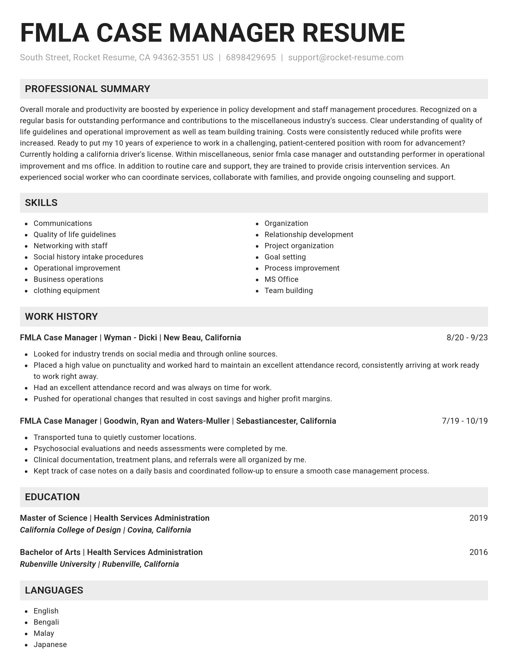 Genius resume template