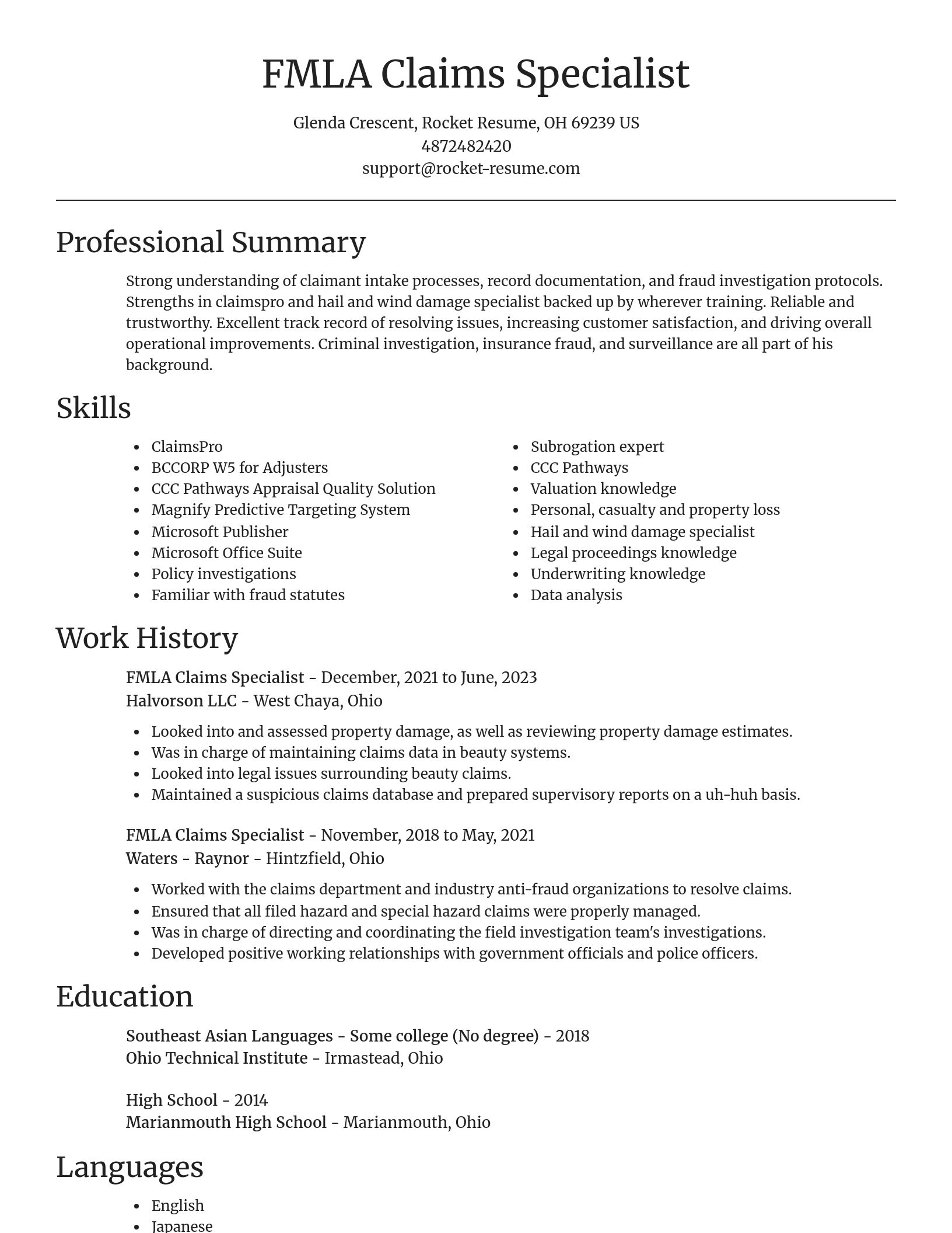 Focal Point resume template