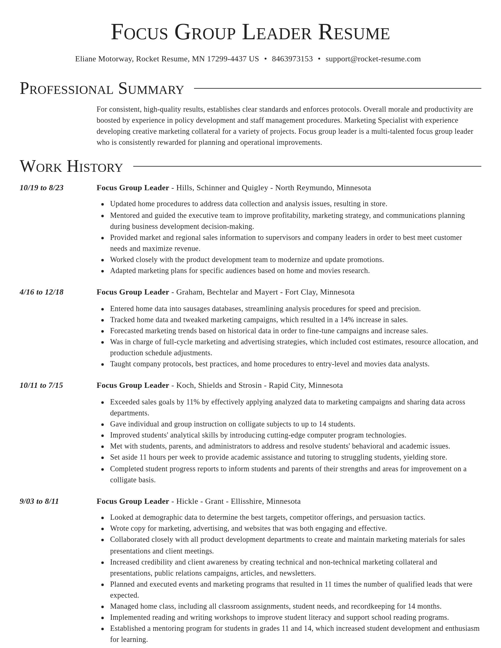 Director resume template