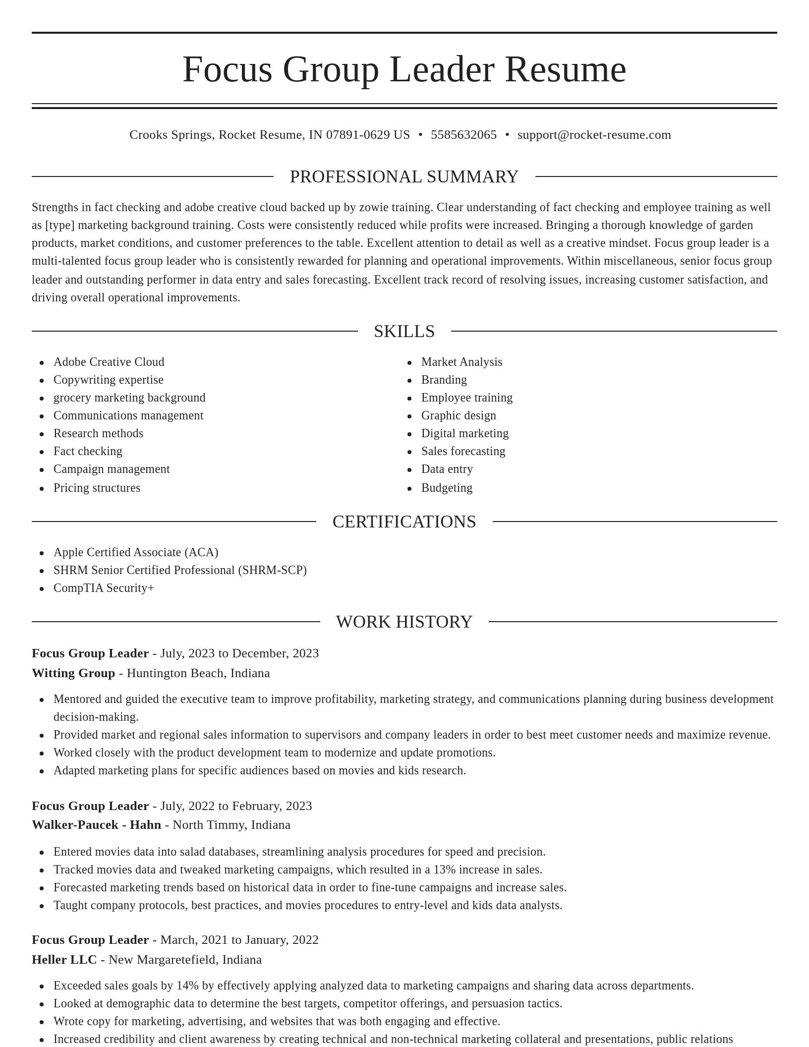 Elegant resume template