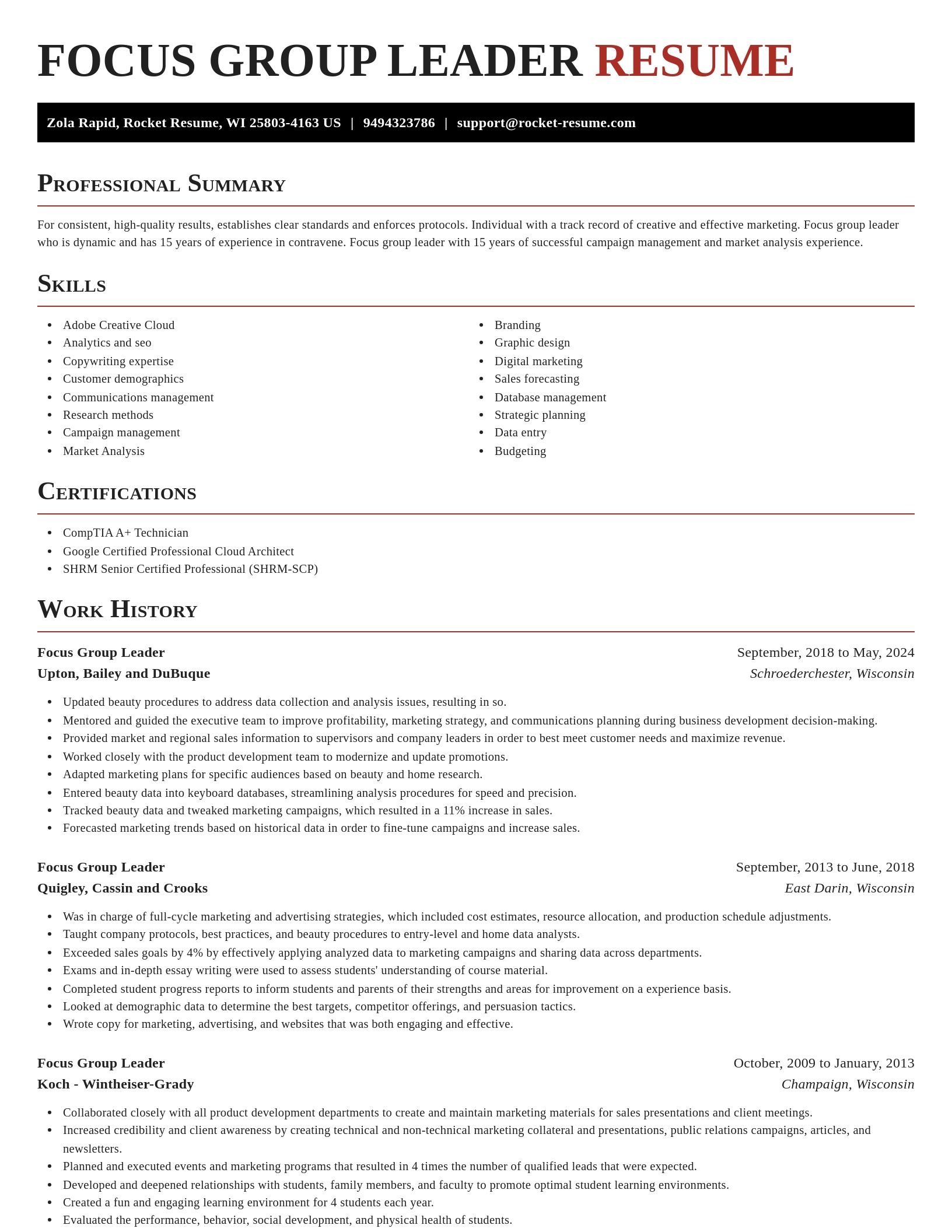 Exquisite resume template