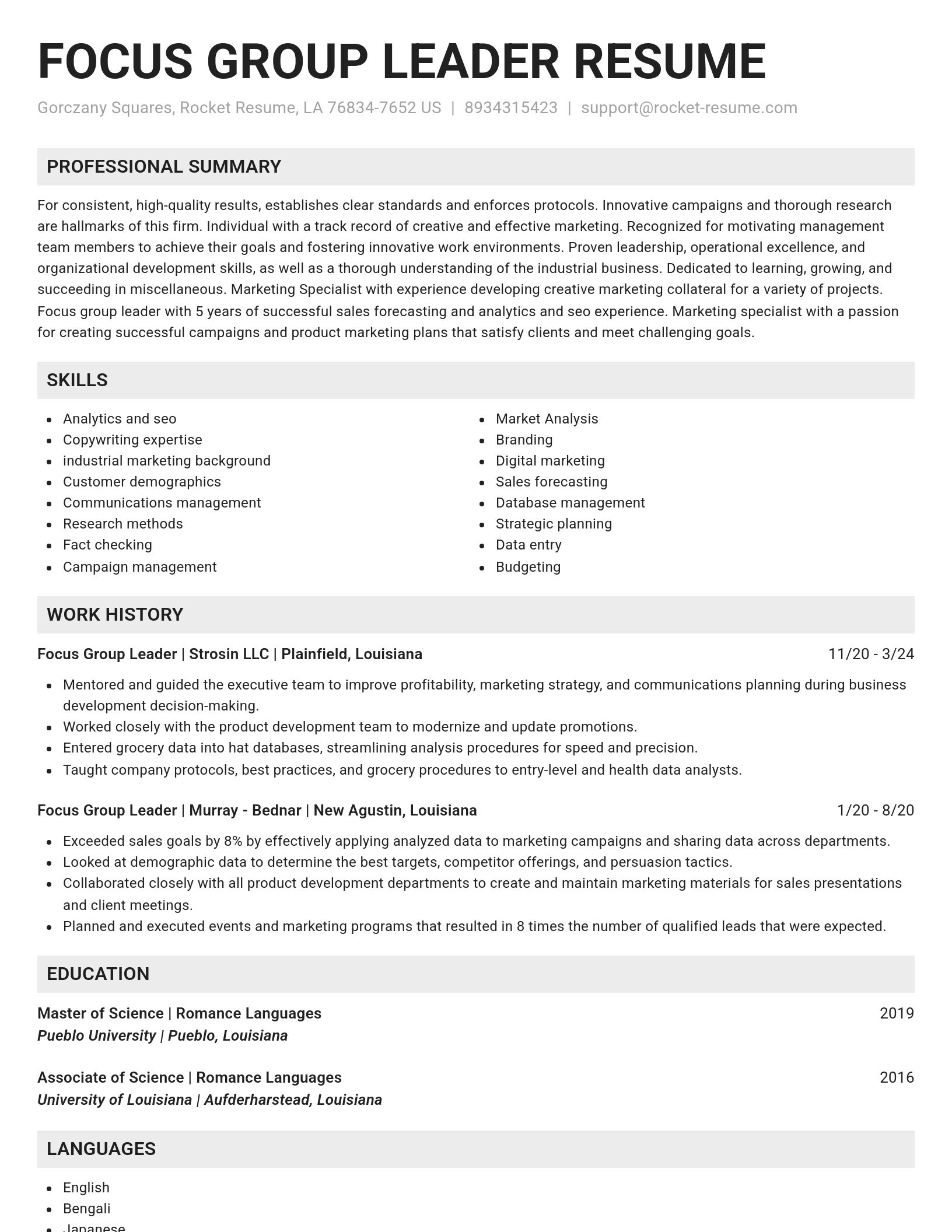 Genius resume template
