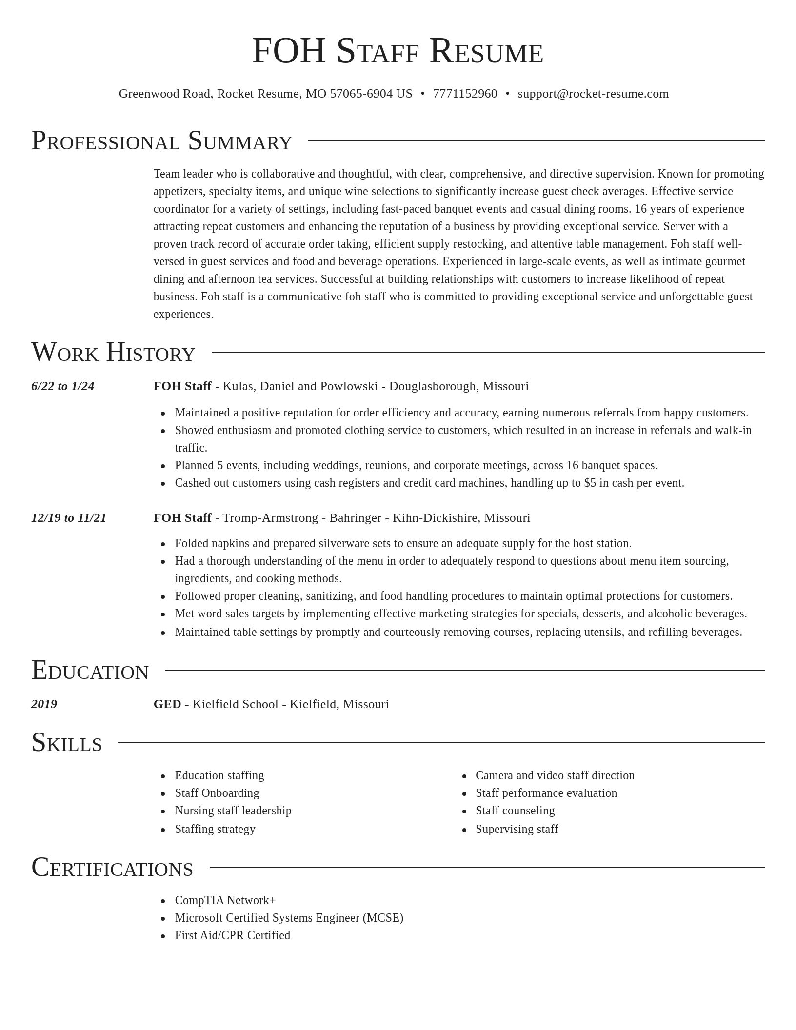 Director resume template