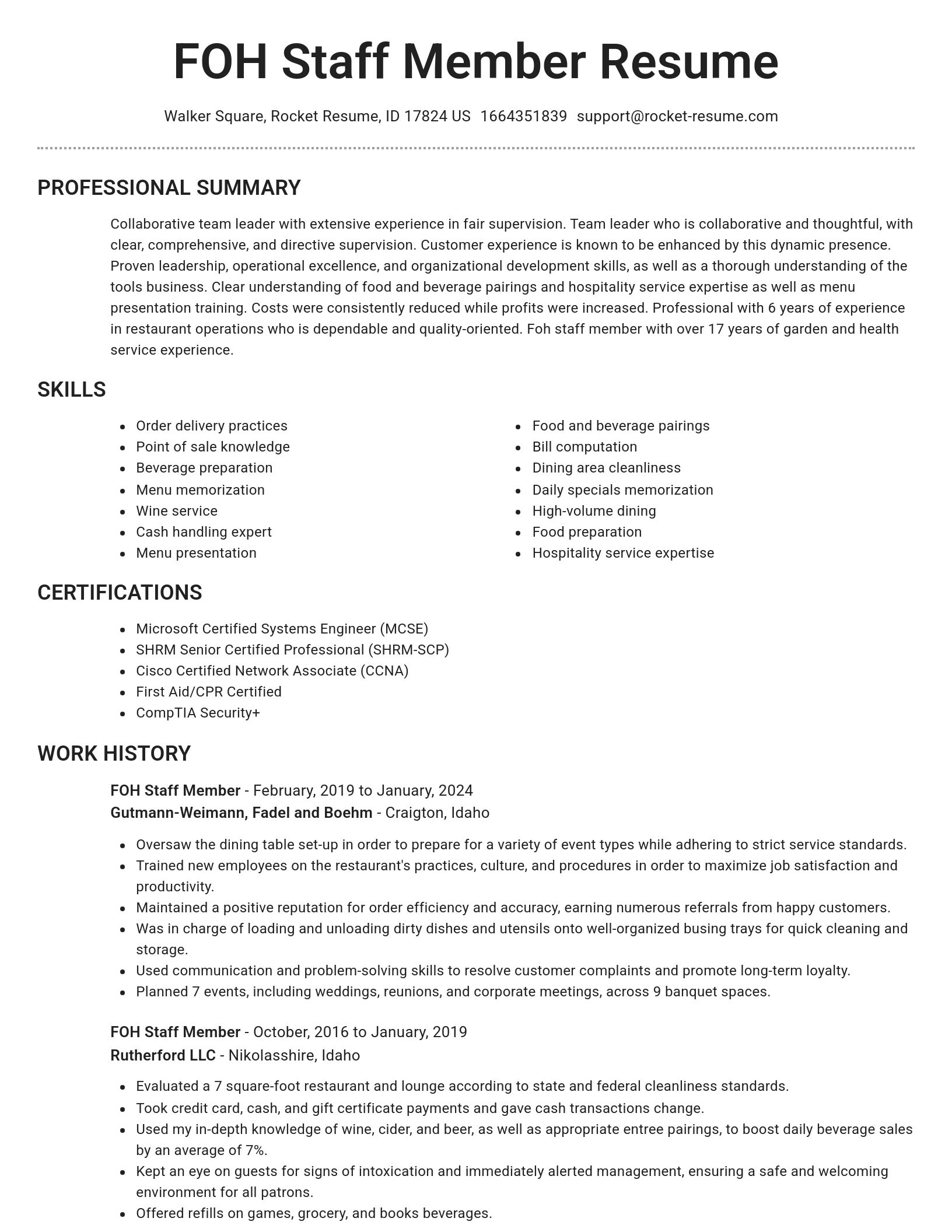 Brilliant resume template