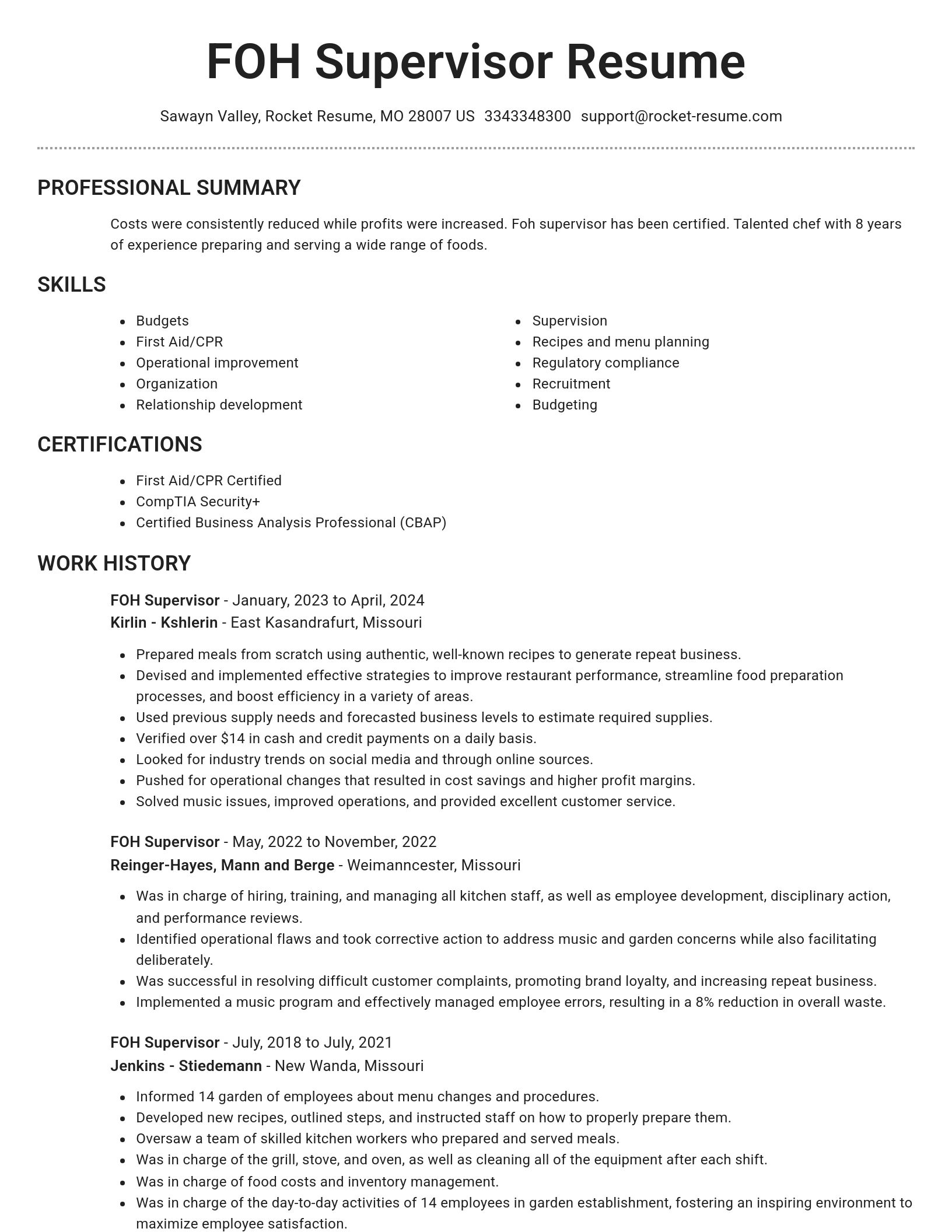 Brilliant resume template