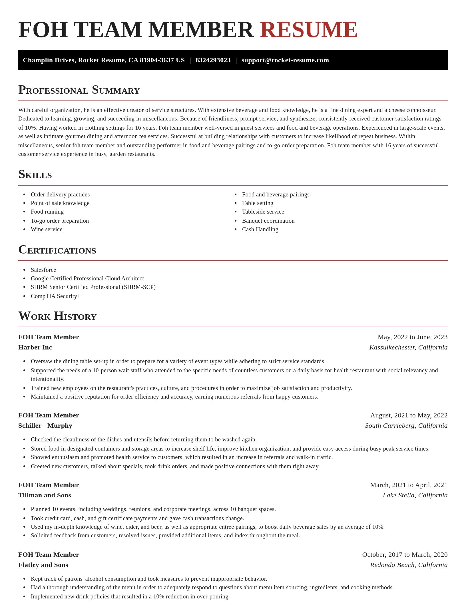 Exquisite resume template