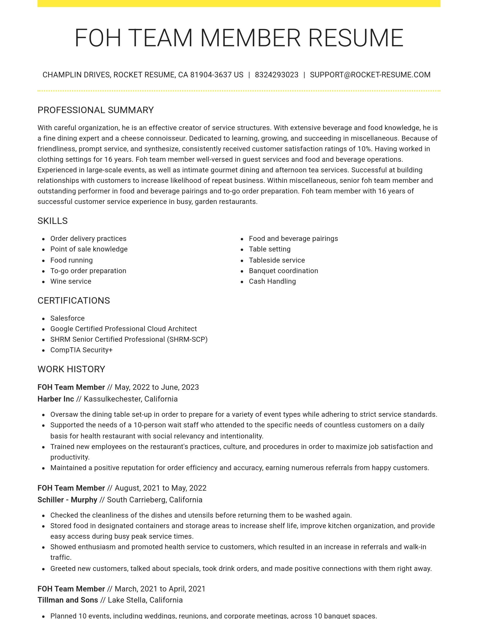 Grand resume template