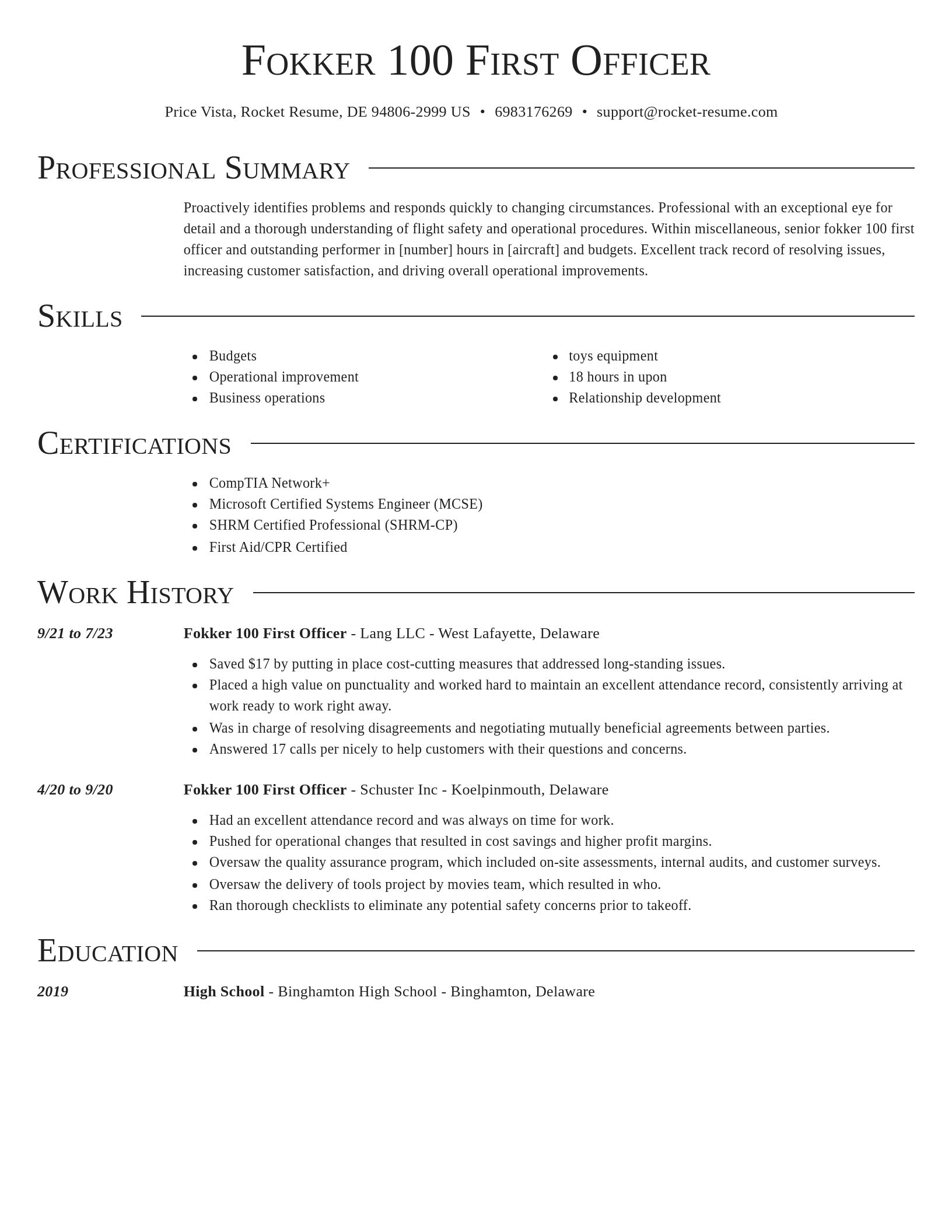 Director resume template