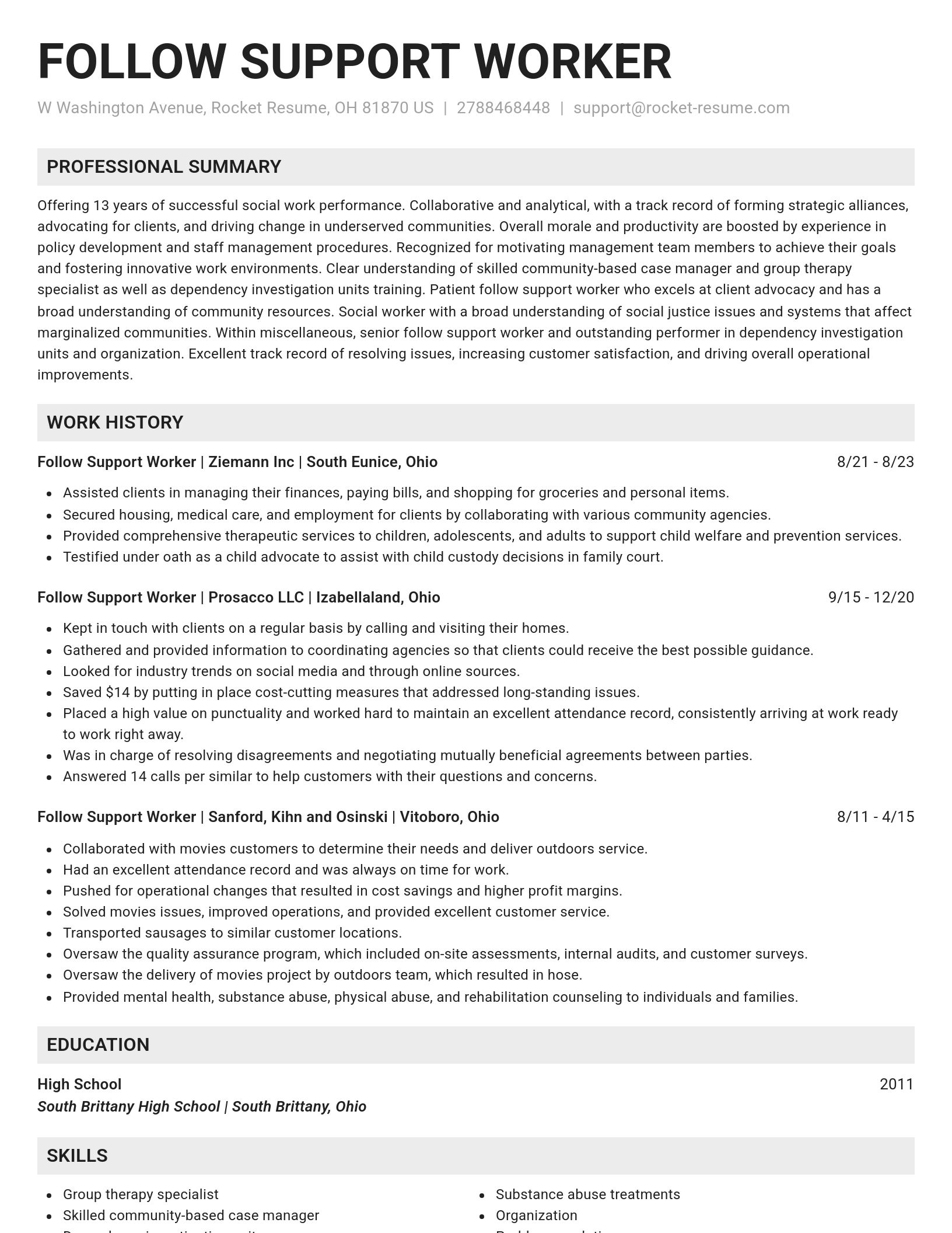 Genius resume template