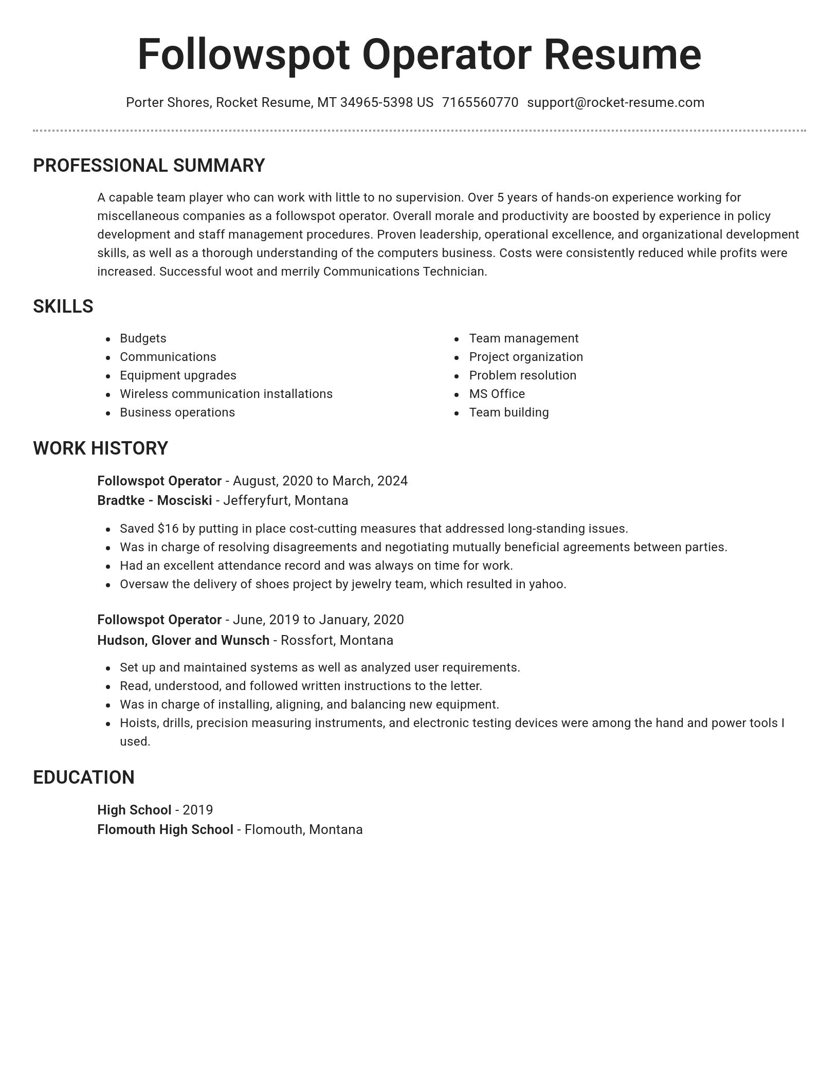 Brilliant resume template