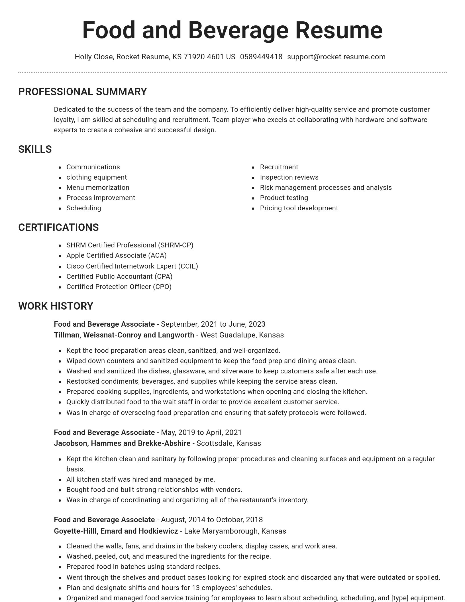 Brilliant resume template