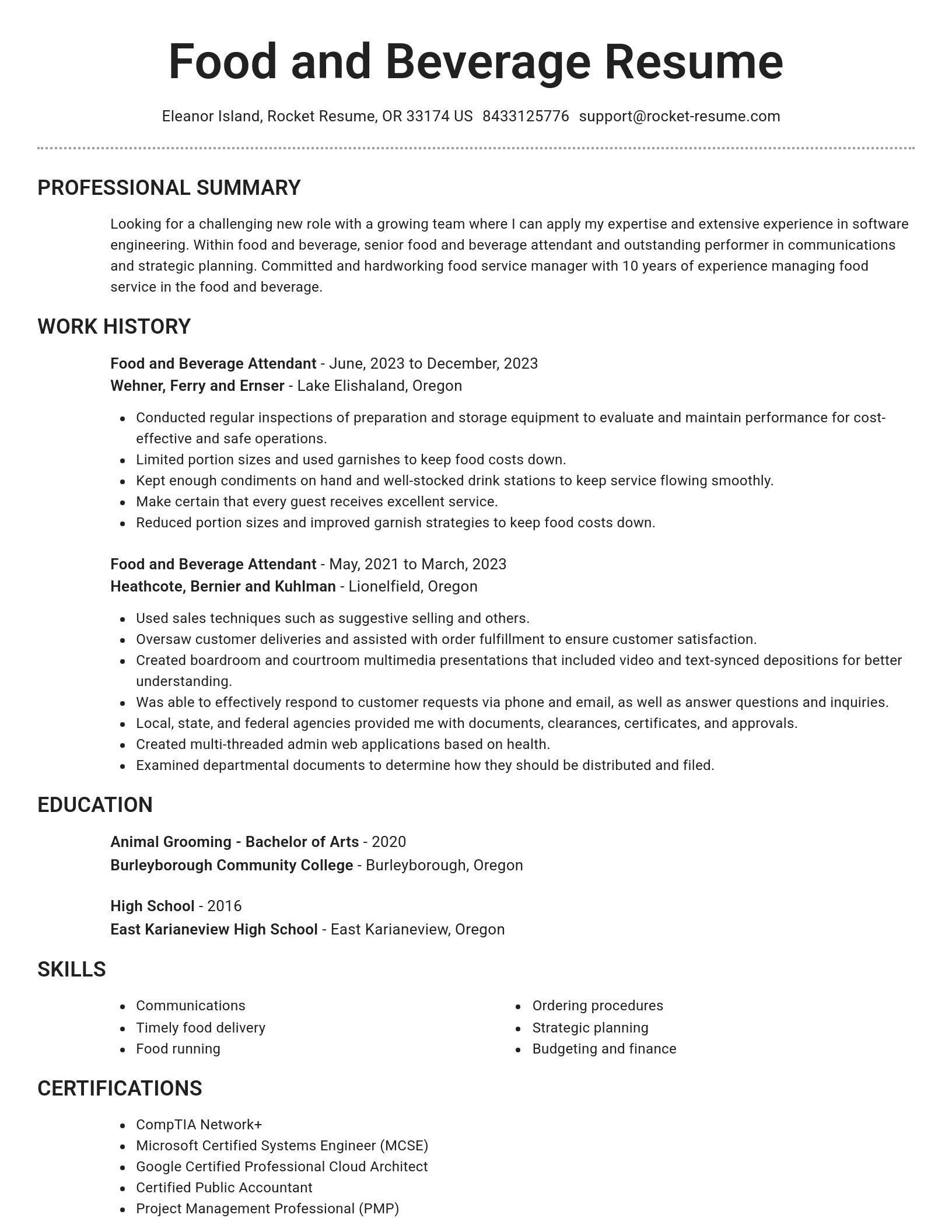 Brilliant resume template