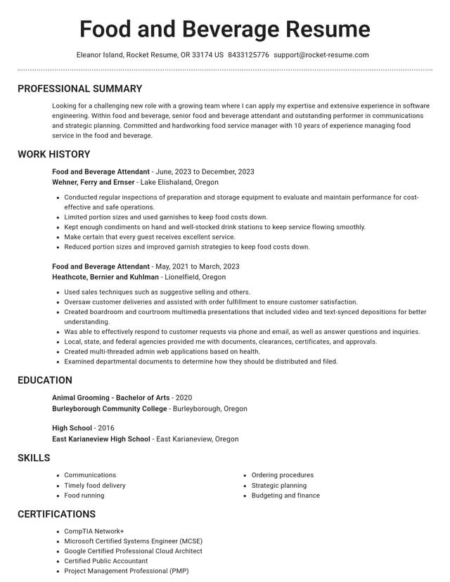Brilliant resume template