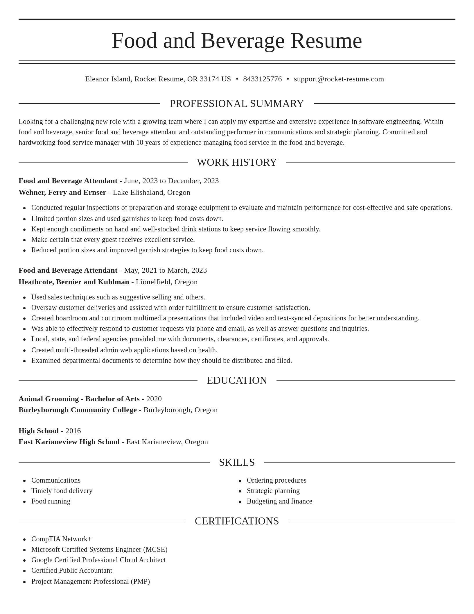 Elegant resume template
